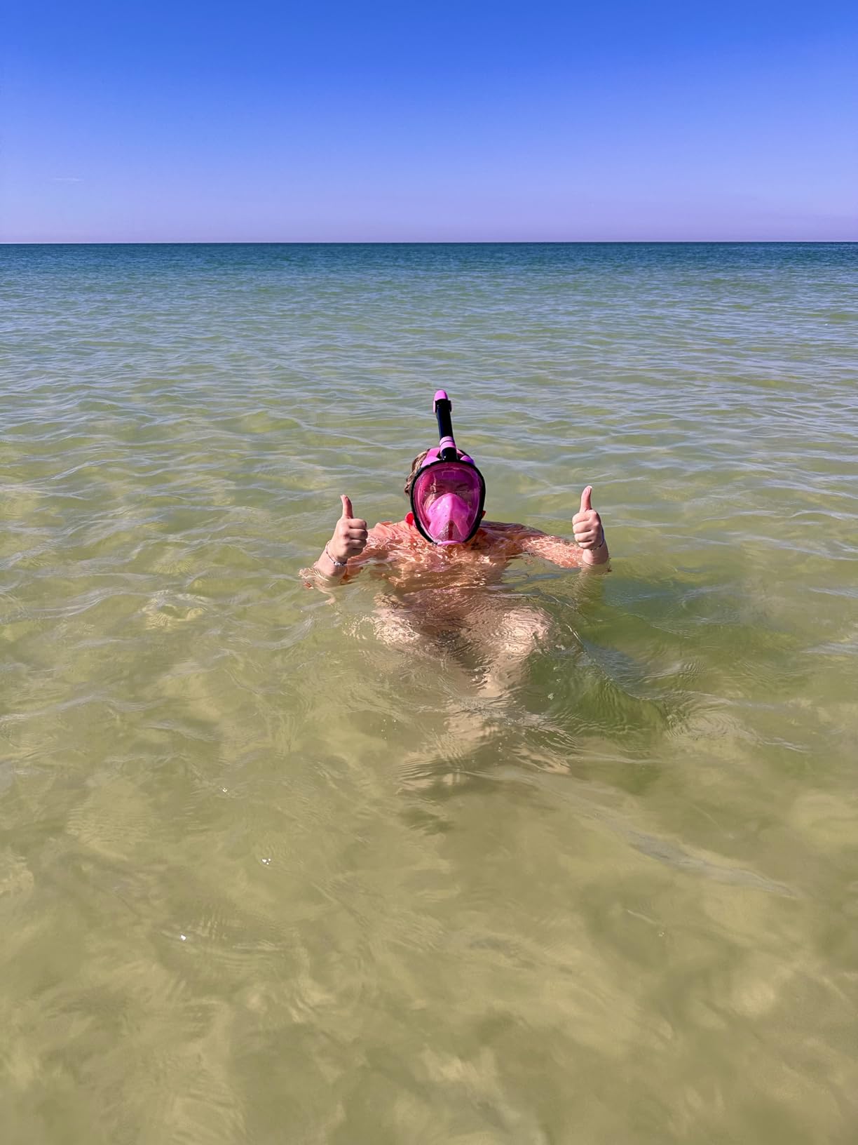 Greatever G2 Full Face Snorkel Mask with Latest Dry Top System,Foldable 180 Degree Panoramic View Snorkeling Mask with Camera Mount,Safe Breathing,Anti-Leak&Anti-Fog customer photo 1