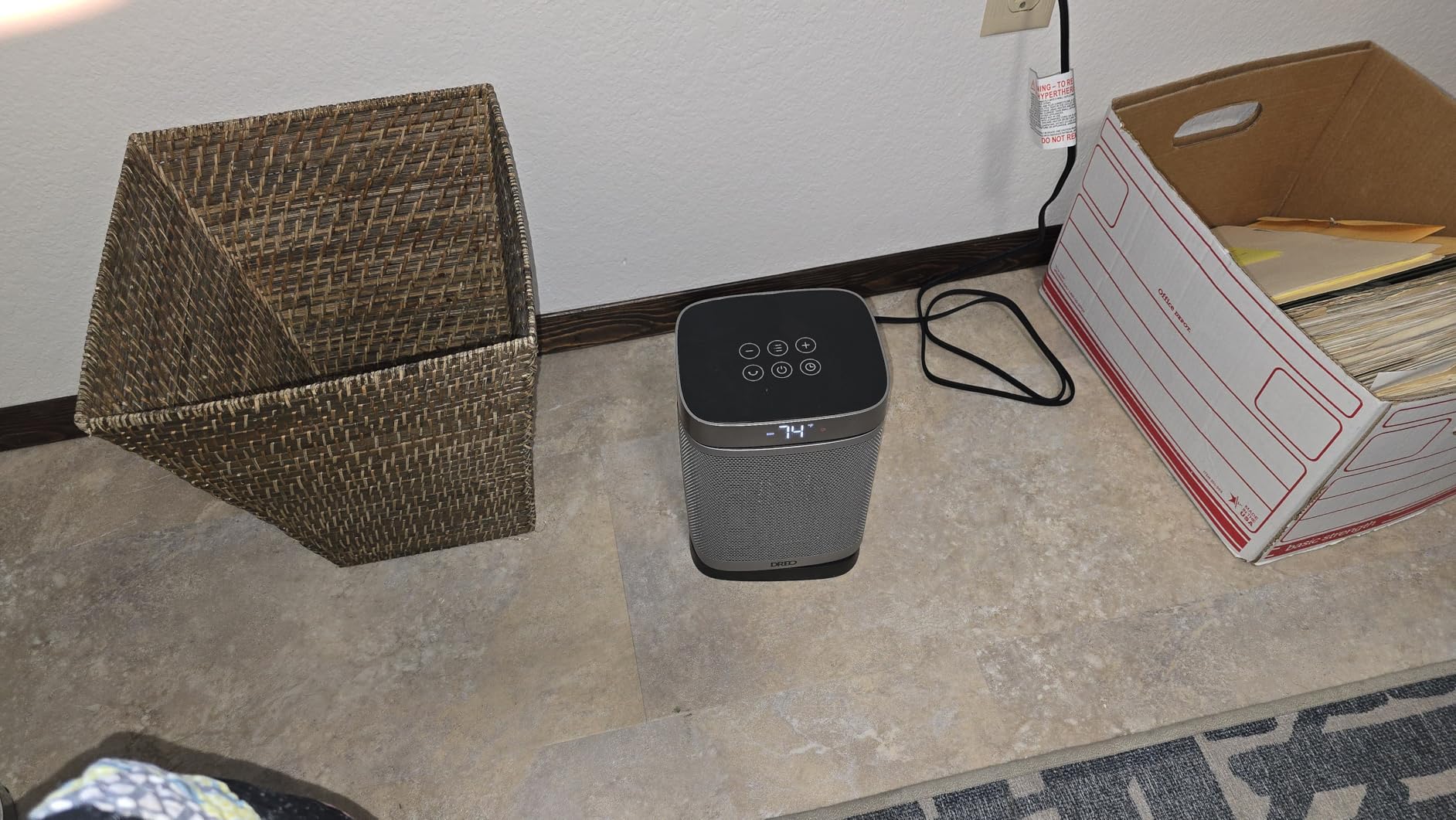 DREO Space Heater, 1500W Portable Electric Heaters for Indoor Use, PTC Ceramic Heater for Office with Remote, Thermostat, 70°Oscillation, 12H Timer, 5 Modes, Safe Quiet Room Heater for Bedroom customer photo 2