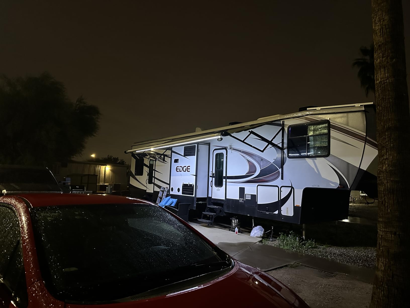 RV Awning Lights, 12V 16.4FT White Camping Awning Lights, Motorhome Travel Trailer Food Trucks Van Waterproof Canopy Led Strip Lighting, RV Exterior Underglow Light customer photo 1