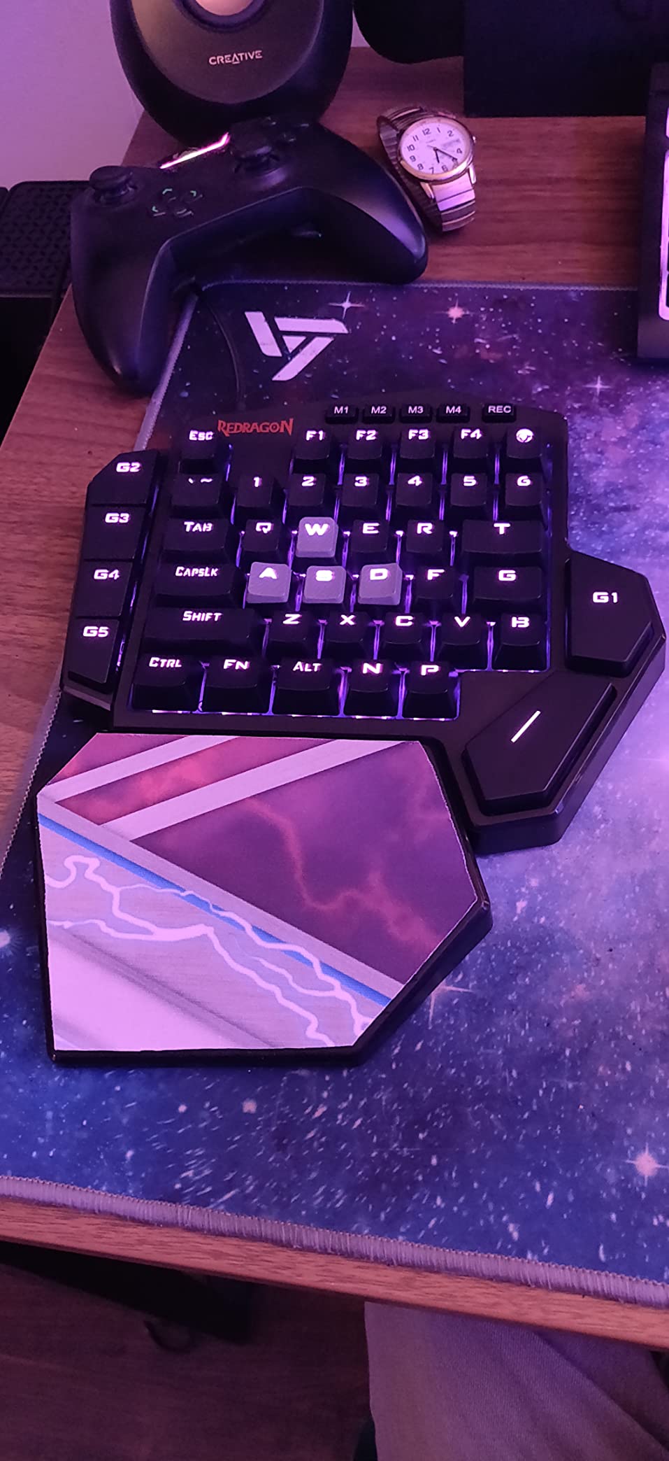 Redragon K585 DITI Wired One-Handed RGB Mechanical Gaming Keyboard, 42 Keys Type-C Professional Gaming Keypad w/Upgraded Hot-Swappable Socket, 7 Onboard Macro Keys & Detachable Wrist Rest customer photo 1