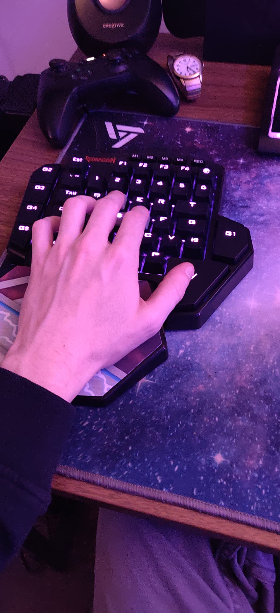 Redragon K585 DITI Wired One-Handed RGB Mechanical Gaming Keyboard, 42 Keys Type-C Professional Gaming Keypad w/Upgraded Hot-Swappable Socket, 7 Onboard Macro Keys & Detachable Wrist Rest customer photo 2