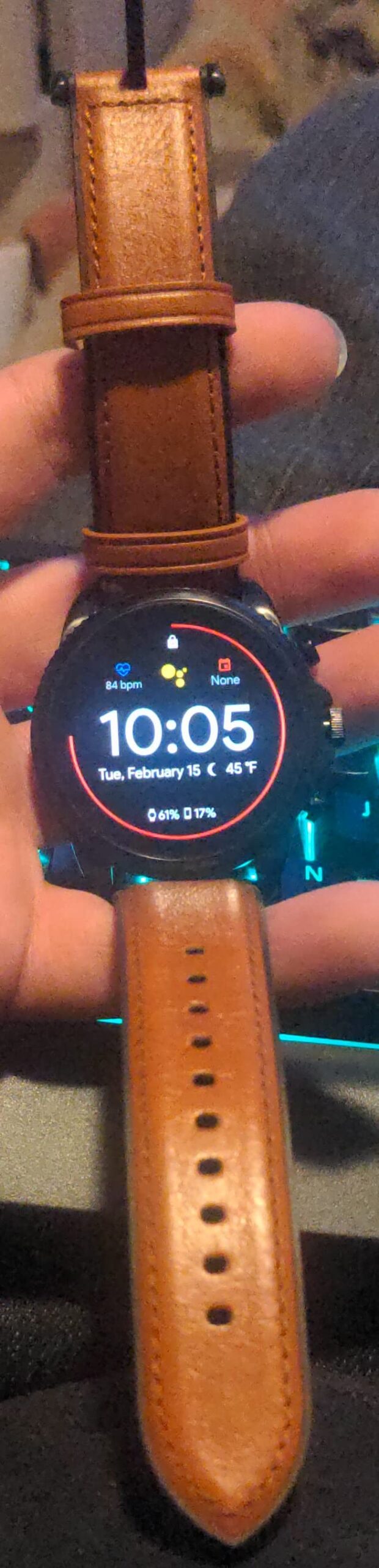 Fossil Men's Gen 6 44mm Stainless Steel and Silicone Touchscreen Smart Watch, Color: Black (Model: FTW4061V) customer photo 2