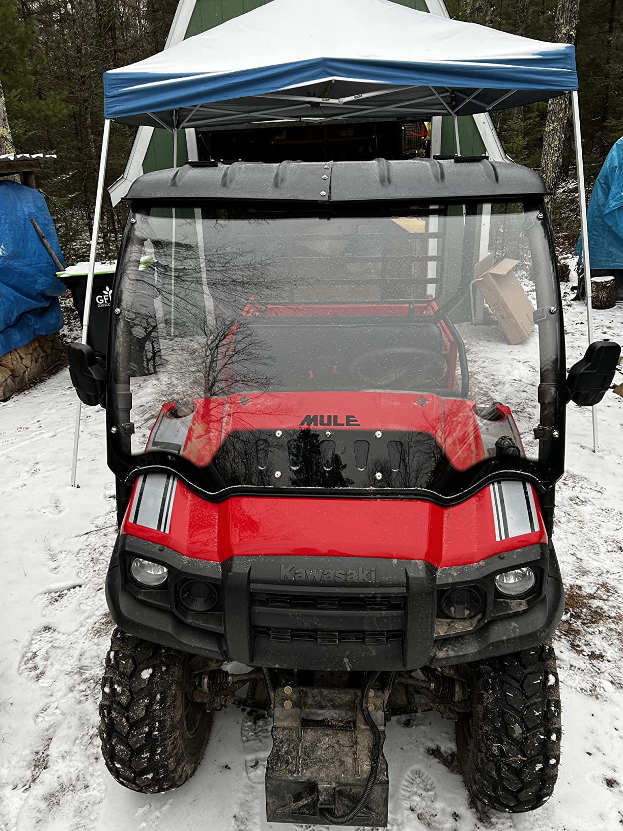 HECASA Hard Roof Top Compatible with 2005-2024 Kawasaki Mule 600 610 SX 4X4 Top Roof Replace for KAF600-005B Black UTV Accessories customer photo 2