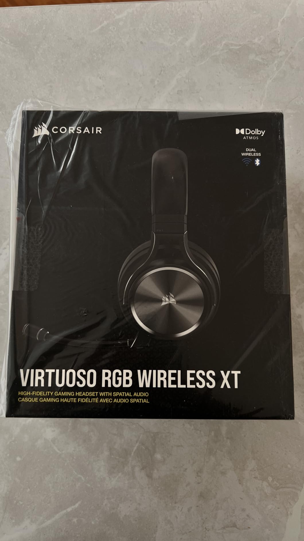 Corsair Virtuoso RGB Wireless XT Multiplatform Gaming Headset with Bluetooth - Dolby Atmos - Broadcast Quality Microphone - iCUE Compatible- PC, Mac, PS5, PS4, Nintendo Switch, Mobile - Black customer photo 2