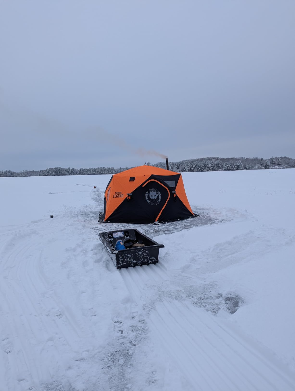 Nordic Legend Aurora Series Pop-Up Portable Ice Fishing Shelter (Aurora Lodge 6-8 Person Insulated) customer photo 2