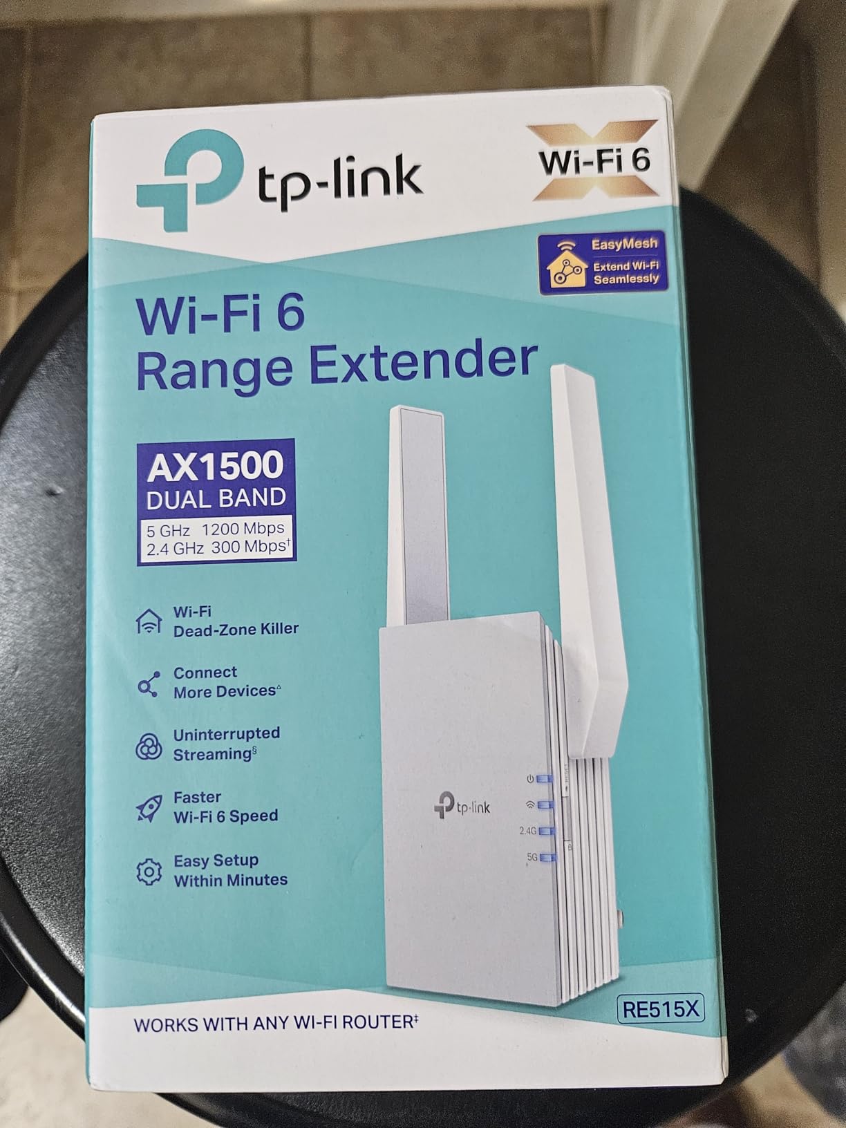 TP-Link AX1500 WiFi Extender Internet Booster(RE500X), WiFi 6 Range Extender Covers up to 1500 sq.ft and 25 Devices,Dual Band, AP Mode w/Gigabit Port, APP Setup, OneMesh Compatible customer photo 2