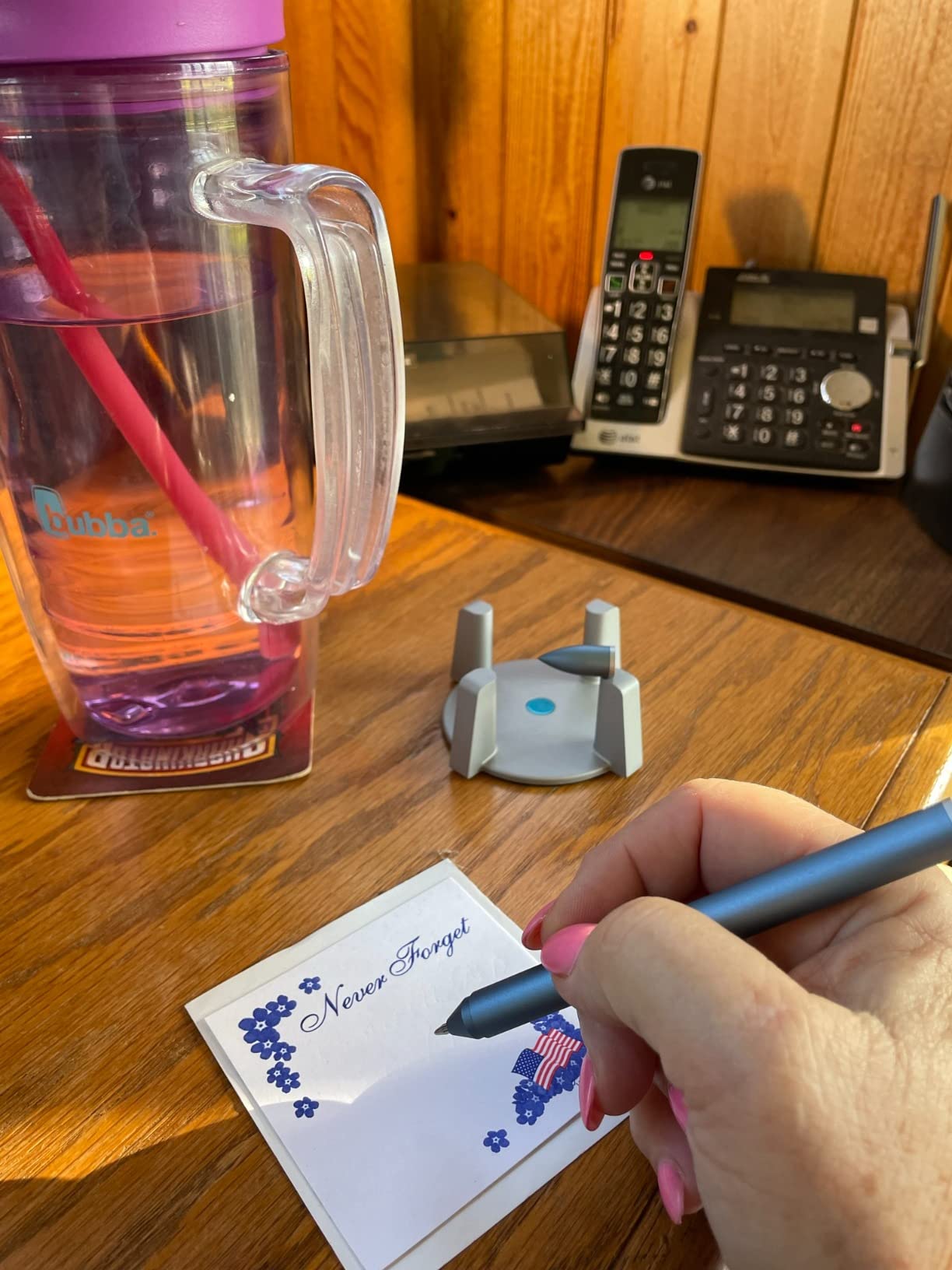 novium Hoverpen - Luxury Pen for Men & Women, Vertically Standing Executive Ballpoint Pen with Top Grade Free-Flowing Ink Refill, Metal Made, Unique Gifts, Luxury Pen for Men, Mens Gifts Ideas customer photo 1