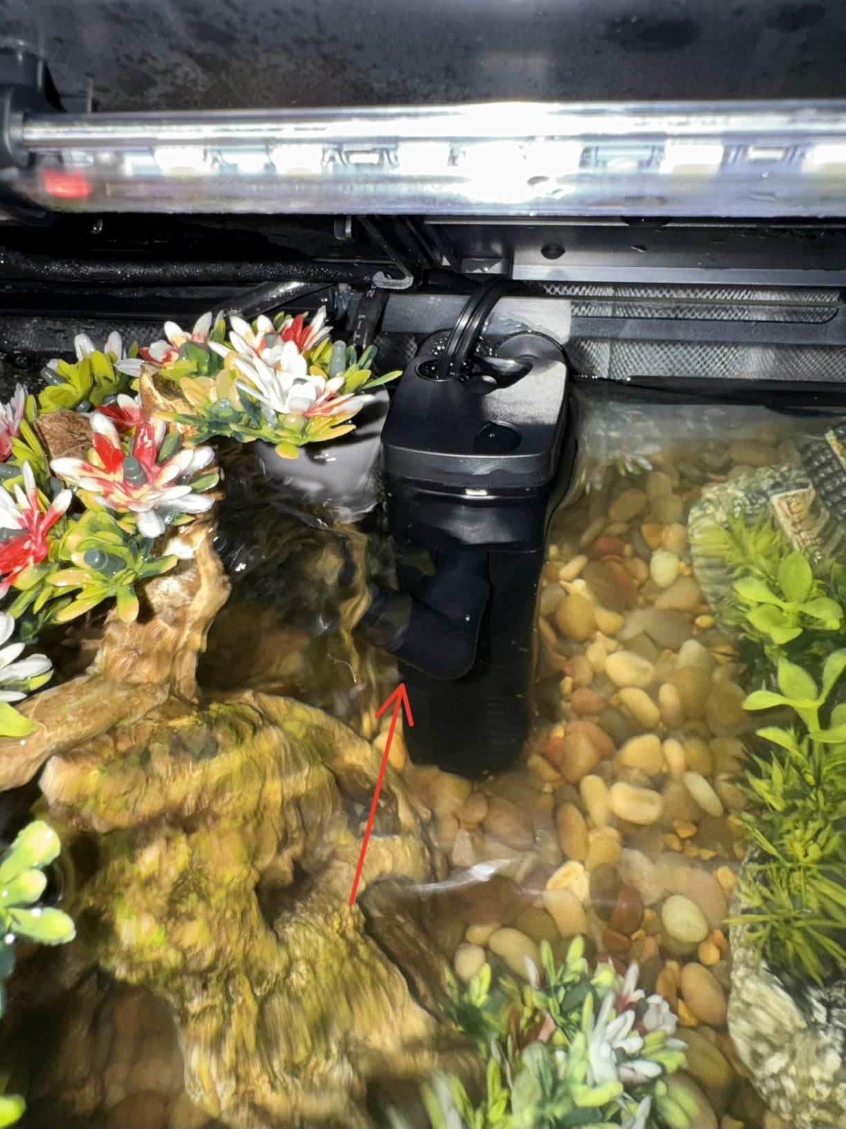 NICREW Aquarium Internal Filter, Submersible Power Filter with Multiple Function for Fish Tanks 2 to 5 Gallon, 40 GPH, 3.5W customer photo 2