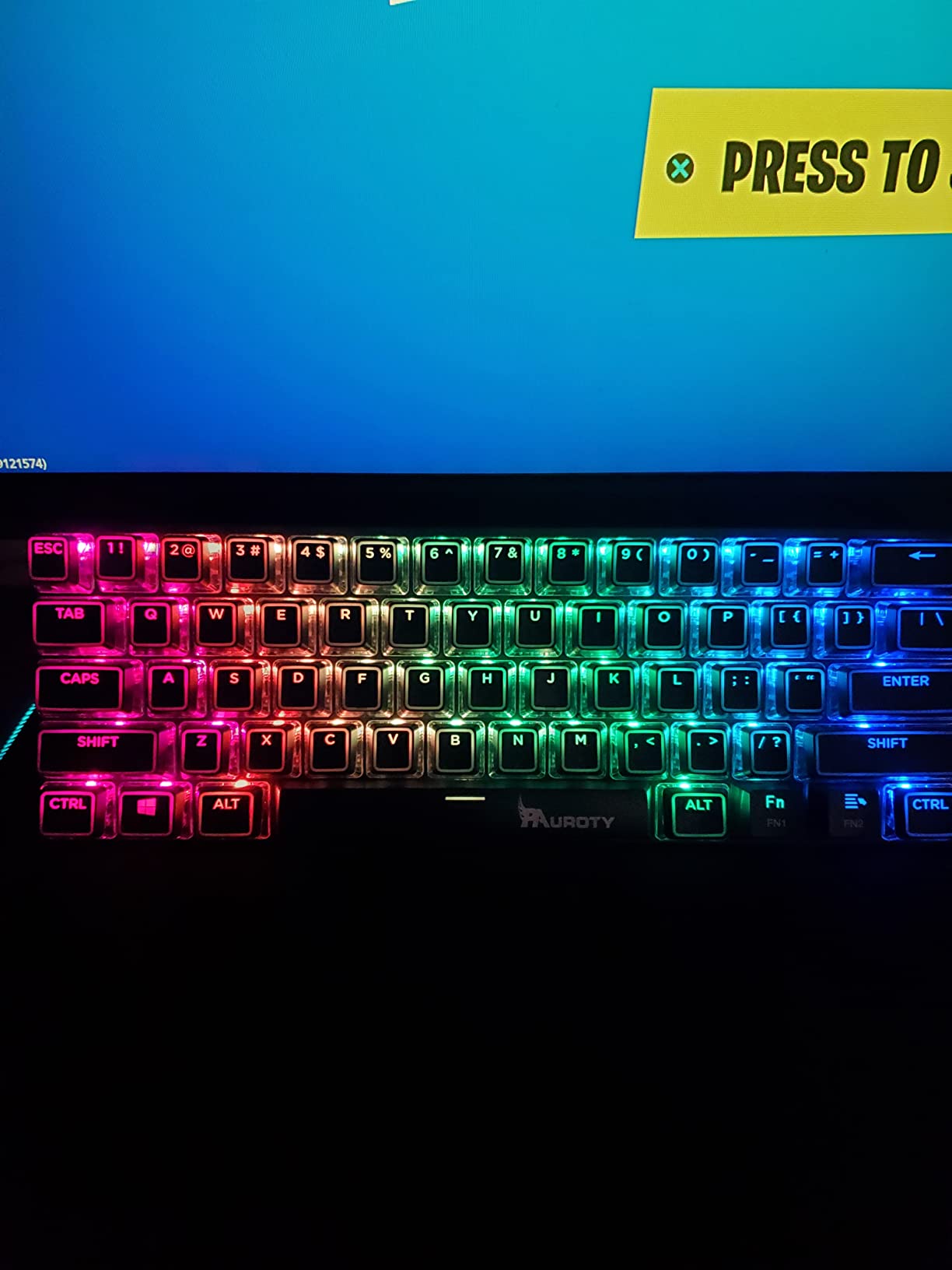 Pauroty 60% Wireless Mechanical Keyboard, Triple Mode 2.4G/USB-C/Bluetooth Gaming Keyboard, RGB Backlit, Clicky Blue Switch, 61 Keys Rechargeable Mini Wireless Keyboard for iPad Mac PC Xbox customer photo 2