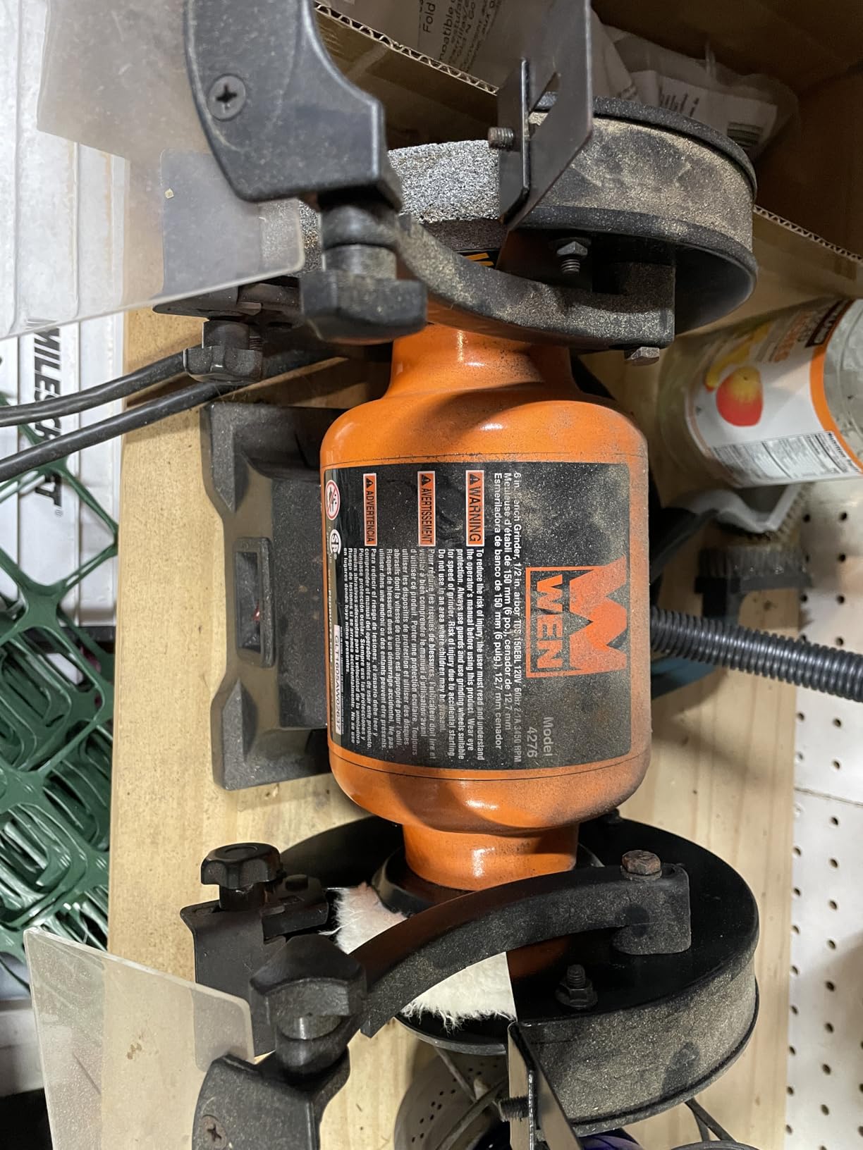 WEN BG625V 2.5-Amp 6-Inch Variable Speed Bench Grinder with Flexible Work Light customer photo 2