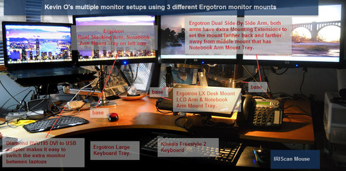 Ergotron LX Vertical Stacking Dual Monitor Arm, VESA Desk Mount for 2 Monitors Up to 40 Inches, 7 to 22 lbs Each Tall Pole, Matte Black customer photo 2