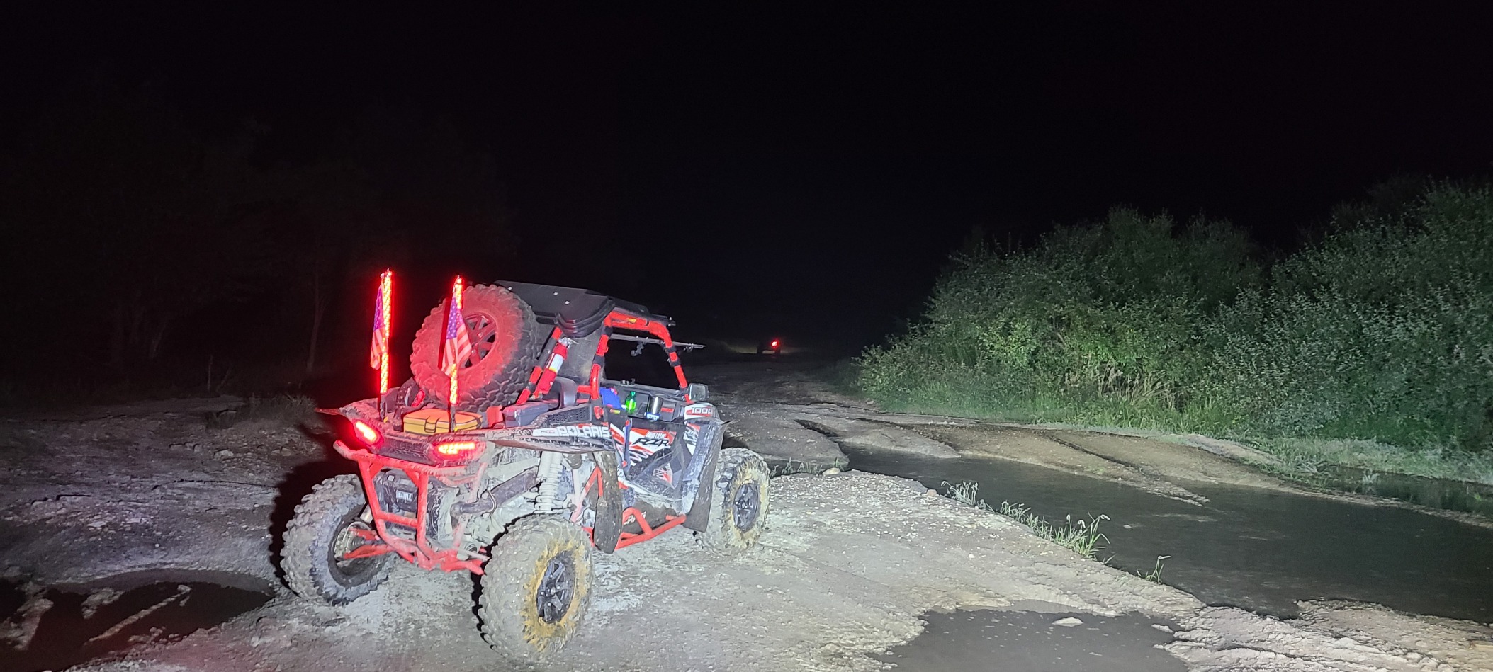 Xprite UTV LED Side Rear View Mirrors Light Aluminum w/Puddle Lights, Fits 1.75