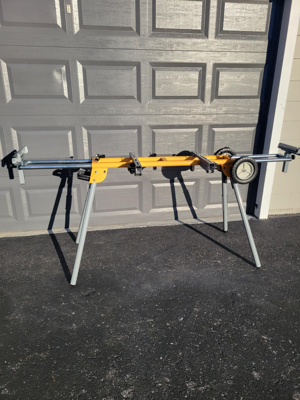 POWERTEC Portable Miter Saw Stand w/ Quick-release Mounting Brackets, 330Lbs Load Capacity, 8