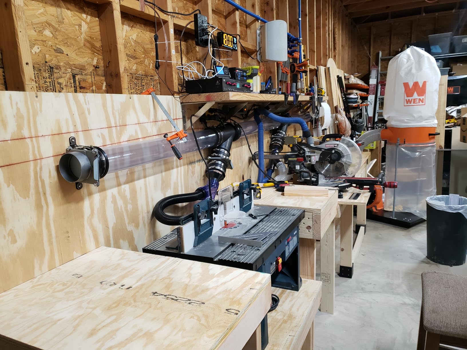 WEN DC1300 1,300 CFM 14-Amp 5-Micron Woodworking Dust Collector with 50-Gallon Collection Bag and Mobile Base , Black customer photo 1