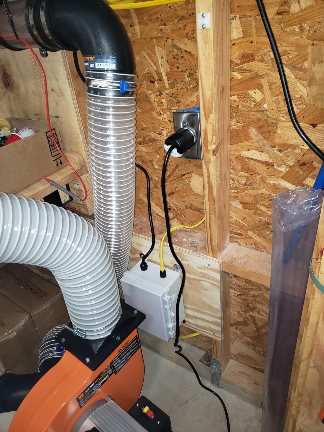 WEN DC1300 1,300 CFM 14-Amp 5-Micron Woodworking Dust Collector with 50-Gallon Collection Bag and Mobile Base , Black customer photo 2