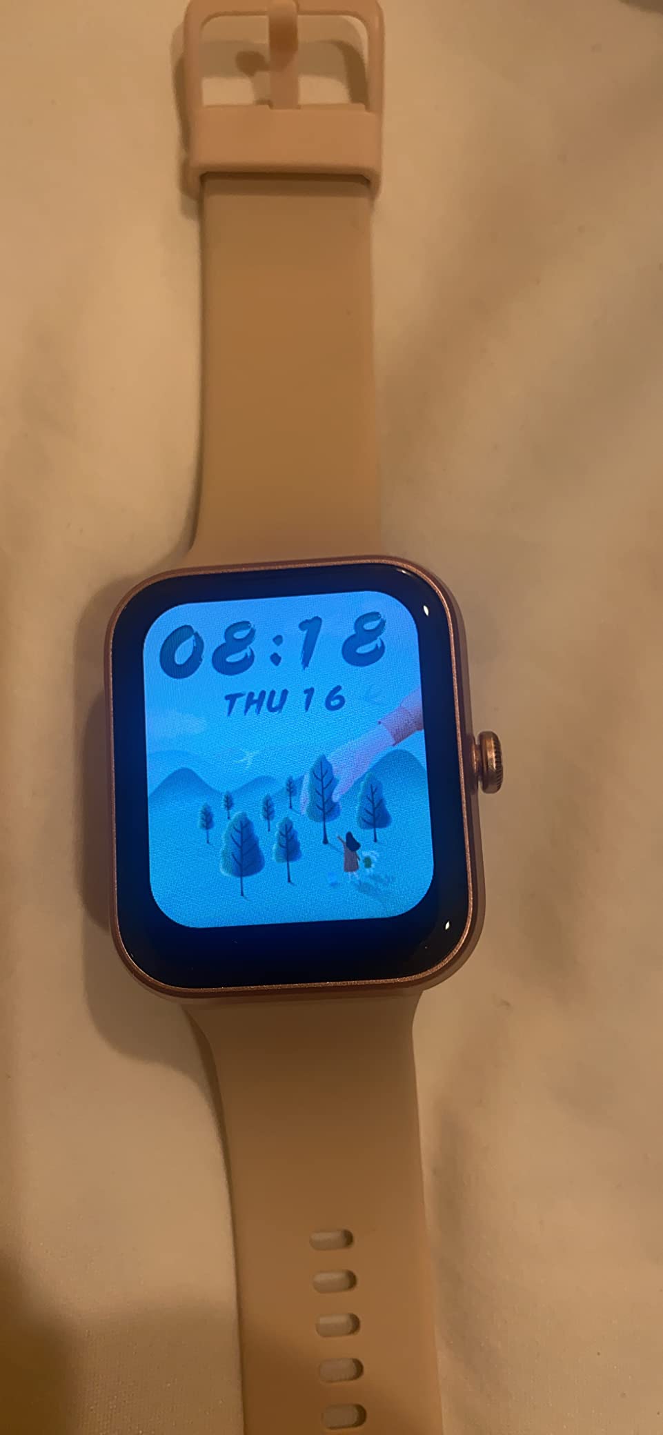 SKG Smart Watch for Women, Fitness Tracker with 5ATM Swimming Waterproof, Sleep Monitor, 1.7'' Touch Screen Smartwatch Fitness Watch for Android-iPhone iOS,V7 Pink customer photo 1