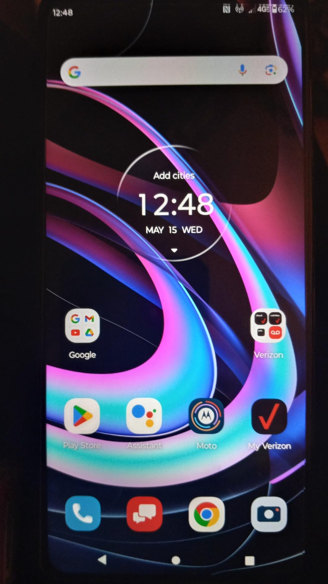 Motorola Moto Edge 5G UW 256gb Nebula Blue for Verizon (Renewed) customer photo 1