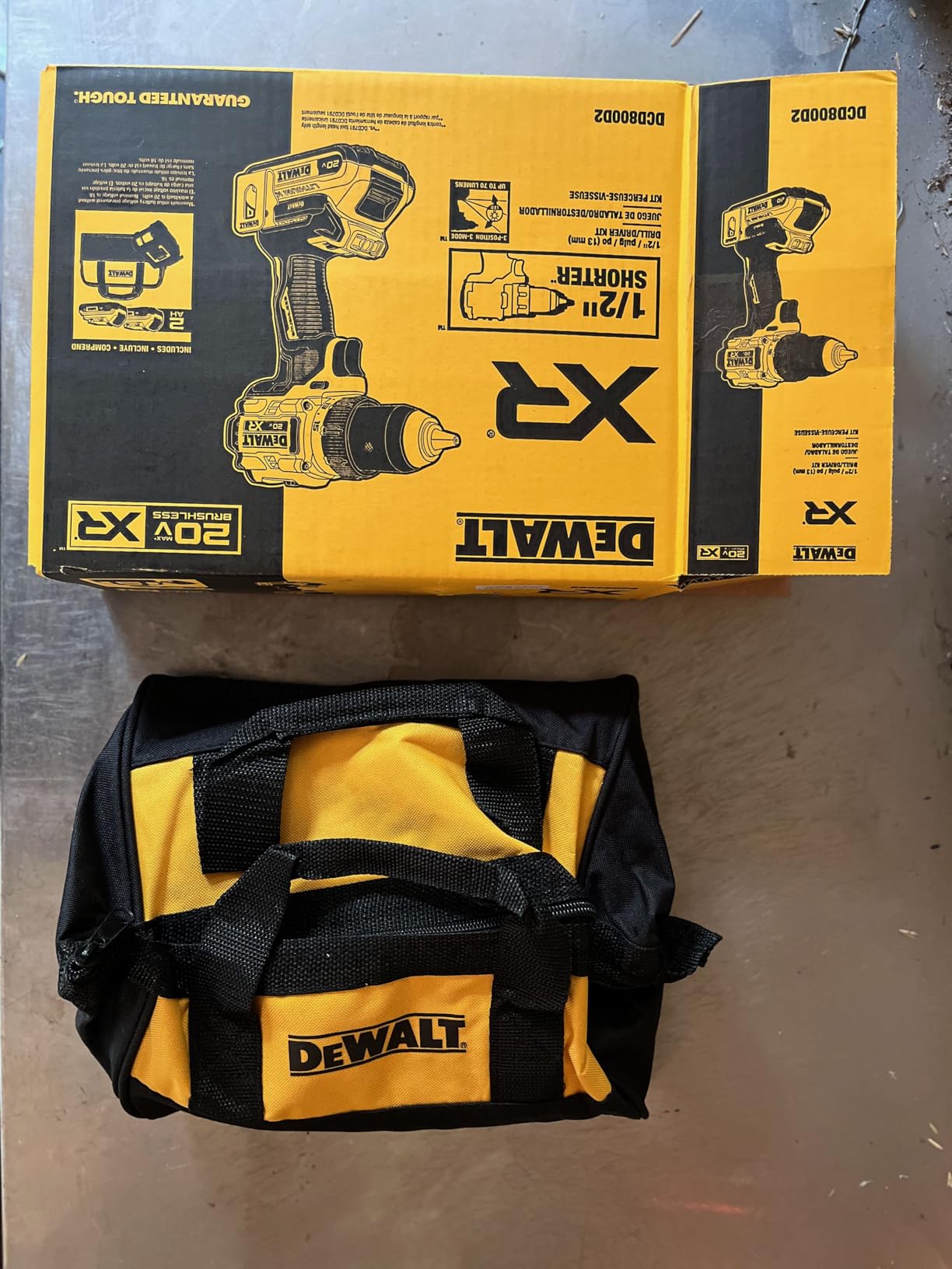 DEWALT 20V MAX XR Cordless Drill/Driver Kit, Brushless, Compact, with 2 Batteries and Charger (DCD800D2) customer photo 2