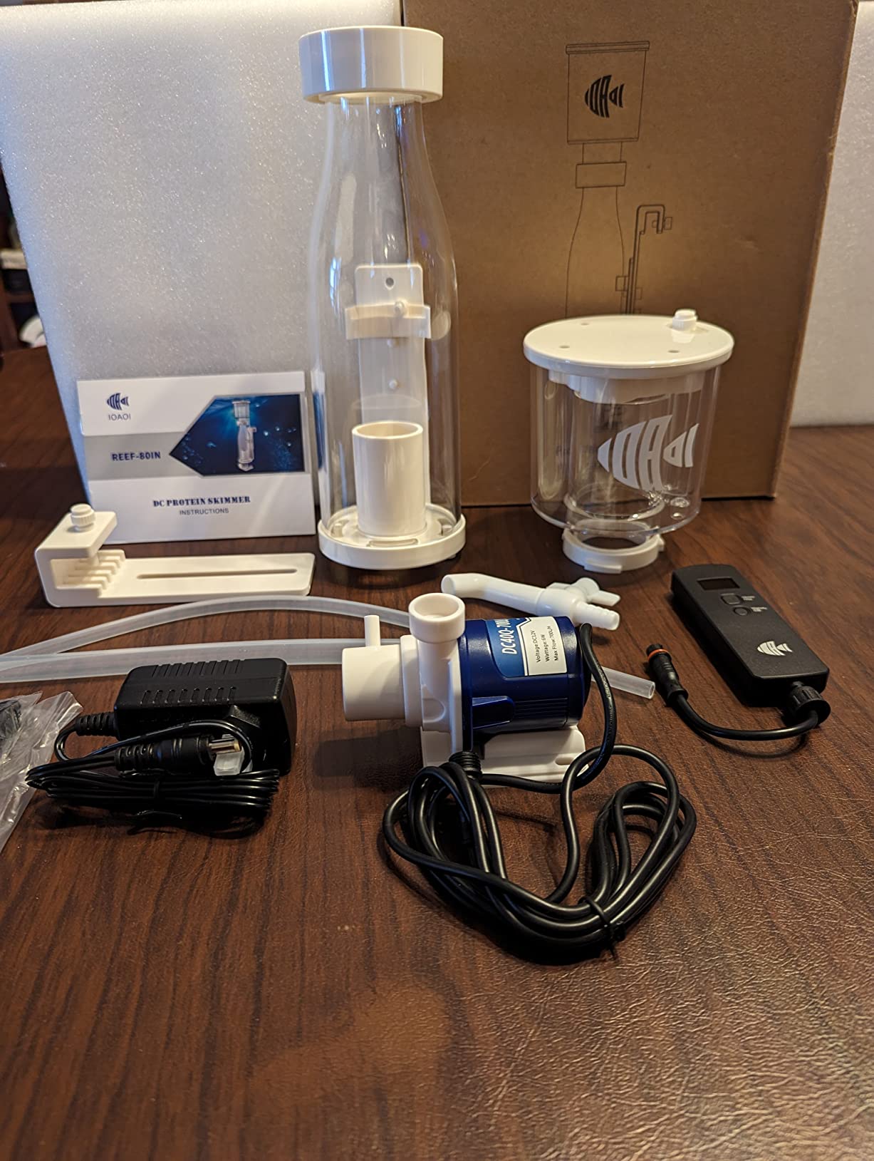 Protein Skimmers for Saltwater Aquariums, Hang On Protein Skimmer for Fish Tanks up to 80 Gallons, DC Pinwheel Pump with Controller customer photo 2