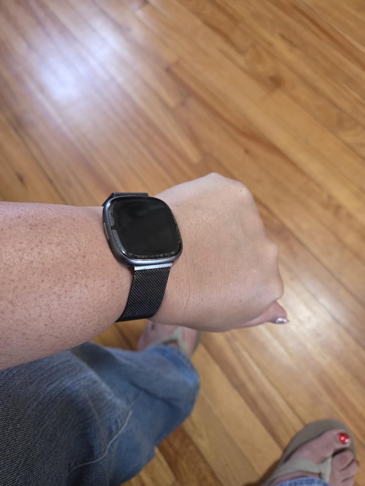 Fitbit Sense 2 Advanced Health and Fitness Smartwatch with Tools to Manage Stress and Sleep, ECG App, SpO2, 24/7 Heart Rate and GPS, Shadow Grey/Graphite, One Size (S & L Bands Included) customer photo 2
