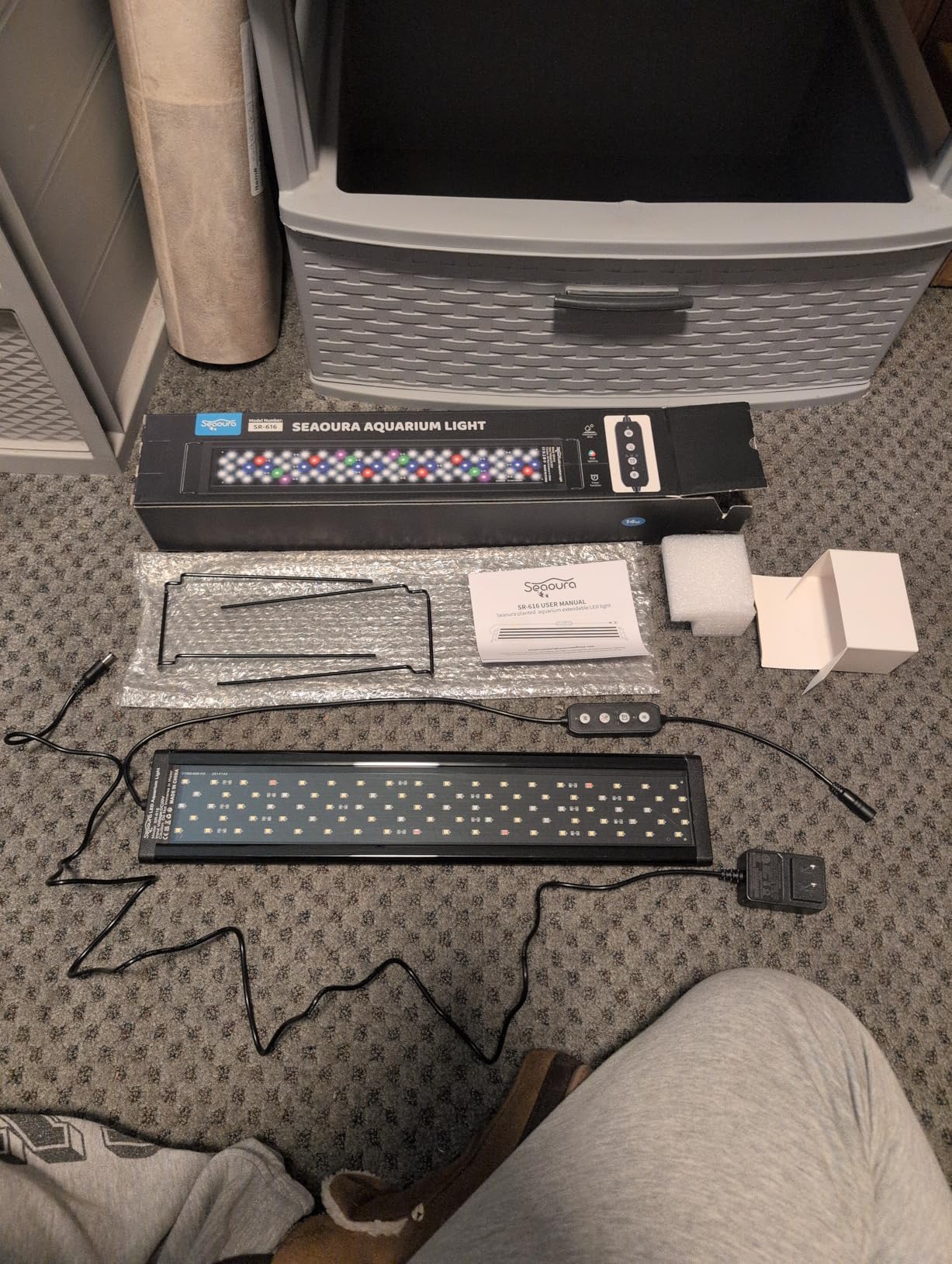 SEAOURA Led Aquarium Light for Plants-Full Spectrum Fish Tank Light with Timer Auto On/Off, 12-18 Inch, Adjustable Brightness, White Blue Red Green Pink LEDs with Extendable Brackets for Freshwater customer photo 2