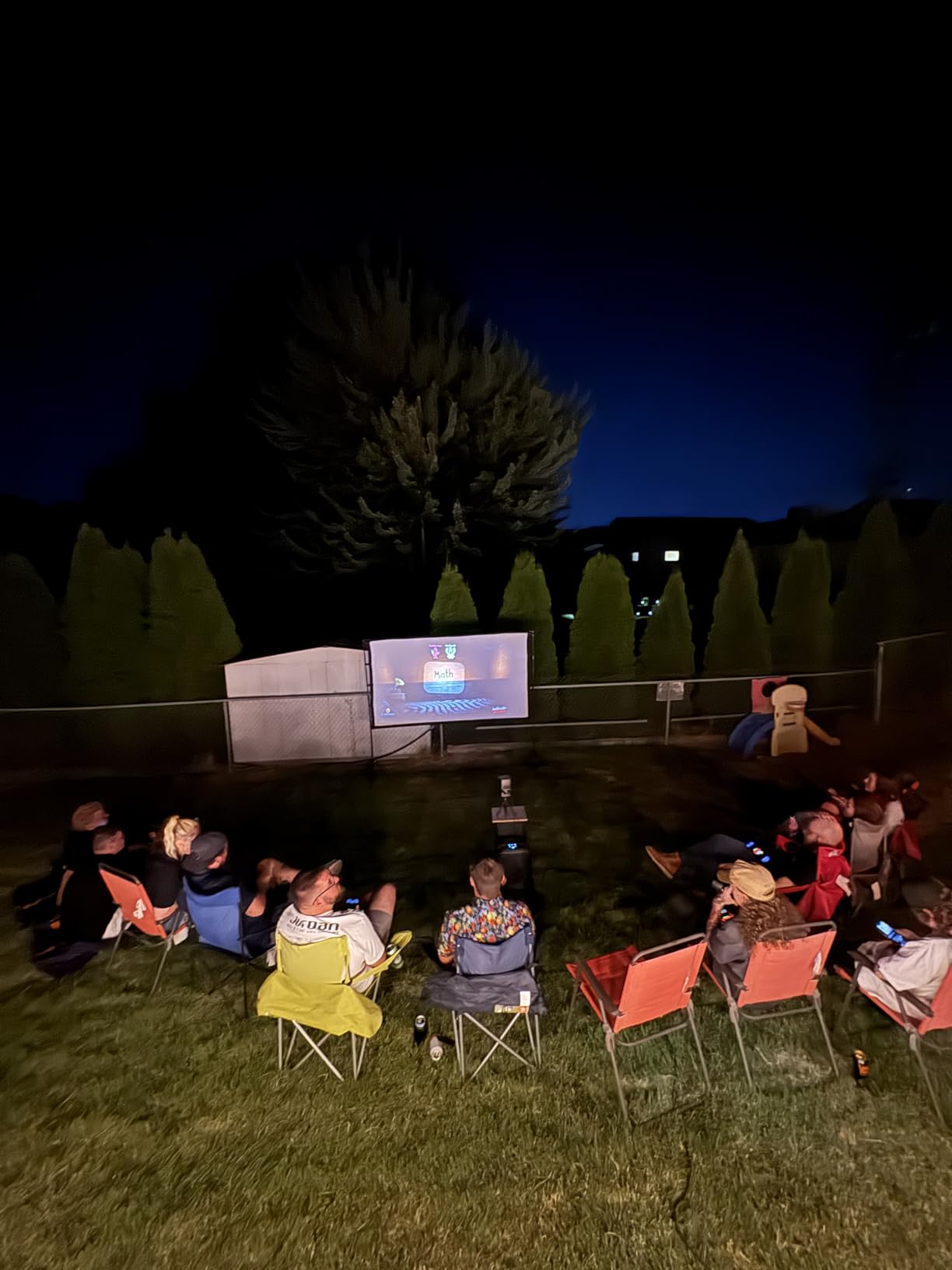 TOWOND Projector Screen with Stand, 100 inch Outdoor Projector Screen Portable Indoor Projection Screen 16:9 4K Rear Front Movie Screen with Carry Bag for Home Backyard Theater 100 inch customer photo 2