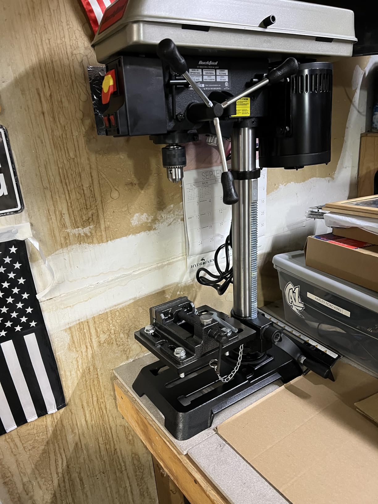 BUCKTOOL 10-Inch Drill Press 6.2 Amp 3/4 HP Bench Drill Press 5-Speed Benchtop Drilling Machine with LED Work Light customer photo 1