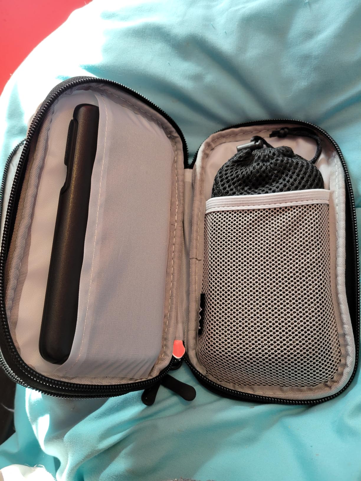 FYY Electronic Organizer, Travel Cable Organizer All-in-One Storage Bag Pouch Electronic Accessories Carry Case Portable Waterproof Double Layers for Cable, Cord, Charger, Phone, Earphone Green customer photo 1