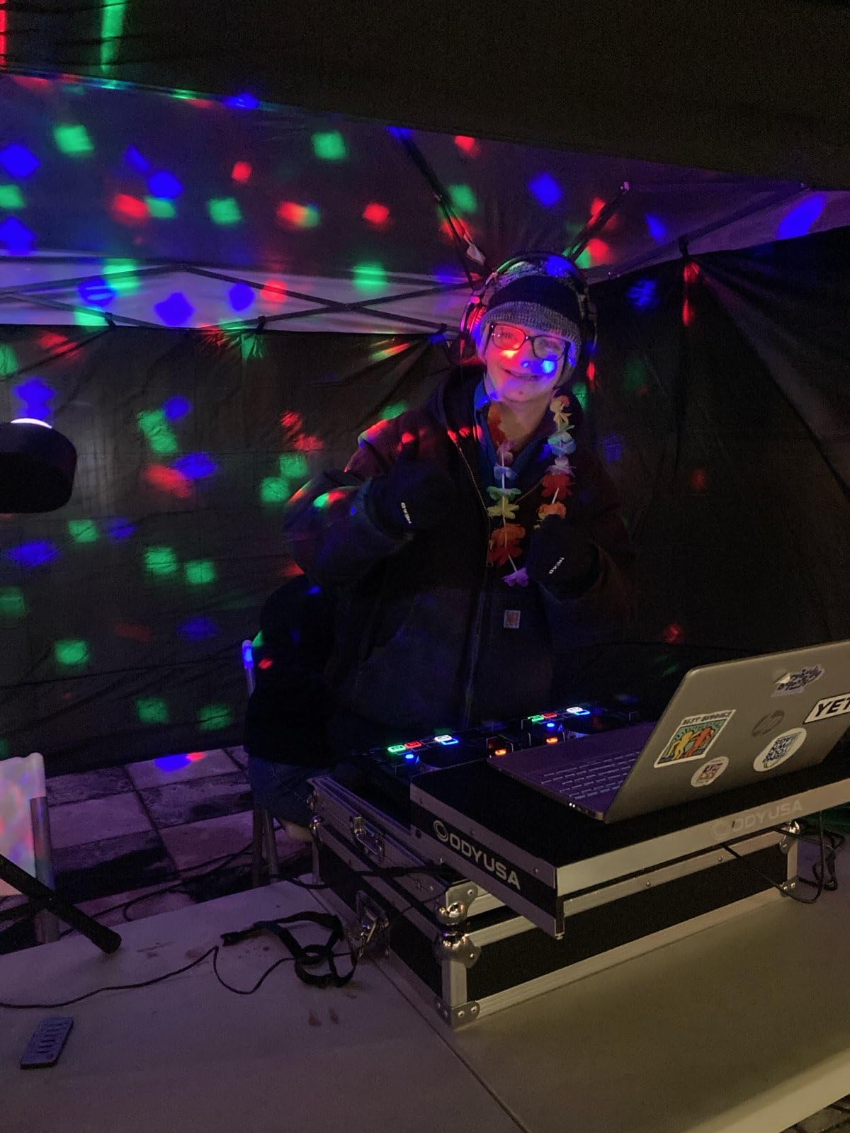 DJ Lights with Stand, 5 in 1 Party Bar Light Set with Rotating Ball, Strobe, UV, Colorful LED Par Light and Pattern, Sound Activated DJ Lighting System for Disco Stage Gig Band Wedding customer photo 1