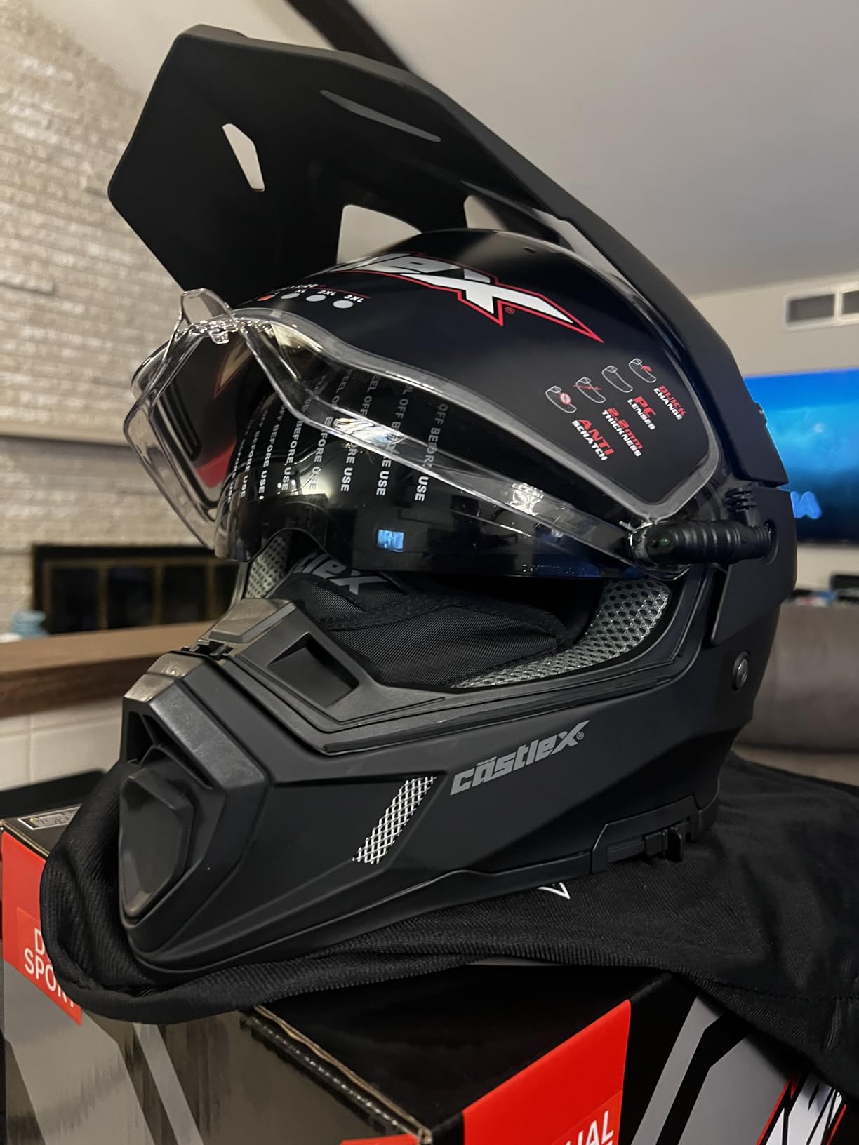 Castle X CX200 Liberty Dual Sport Electric Snow Helmet (Matte Charcoal - Large) customer photo 1