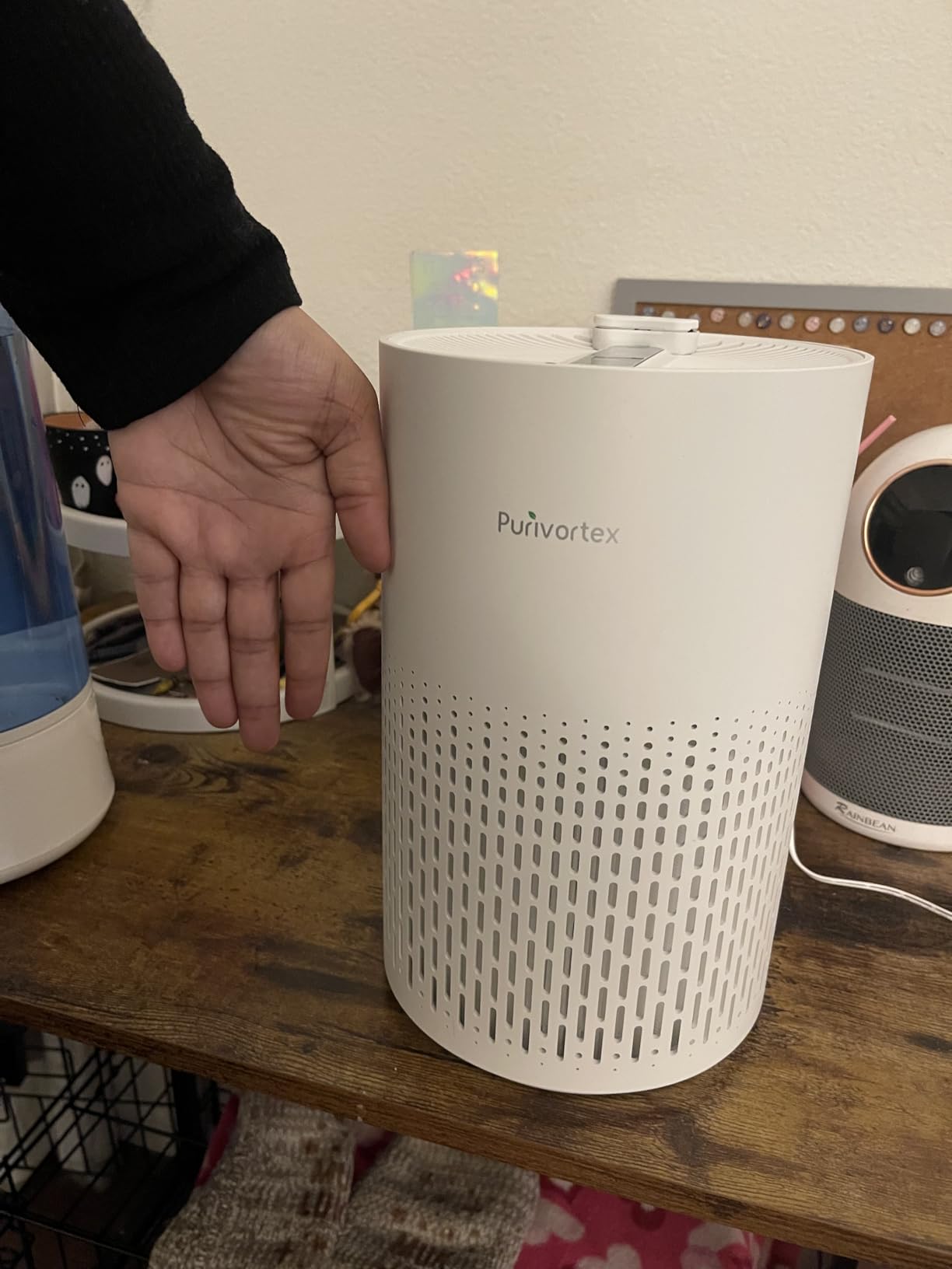 Purivortex Air Purifiers for Bedroom, Quiet Air Purifier with HEPA Filter for Pollen, Smoke, Dust, Pet Dander, Odor, Hair, Ozone Free, Covers Up to 880 Sq Ft, PX500 Black customer photo 1