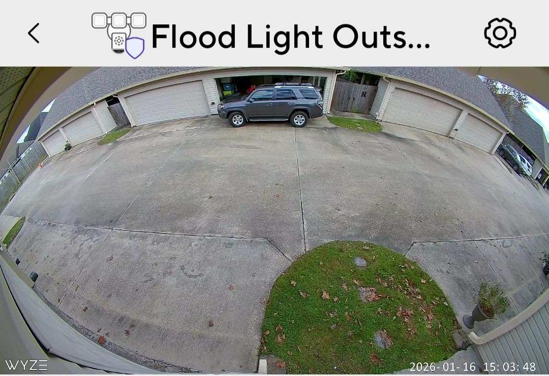 Wyze Floodlight Camera Pro, PCMag Editors' Choice 3000-Lumen LEDs, 2.5K HD Outdoor Security Camera, 180 deg Wide View, Motion Detection, Color Night Vision, Works with Alexa & Google, Free Expert Setup customer photo 1