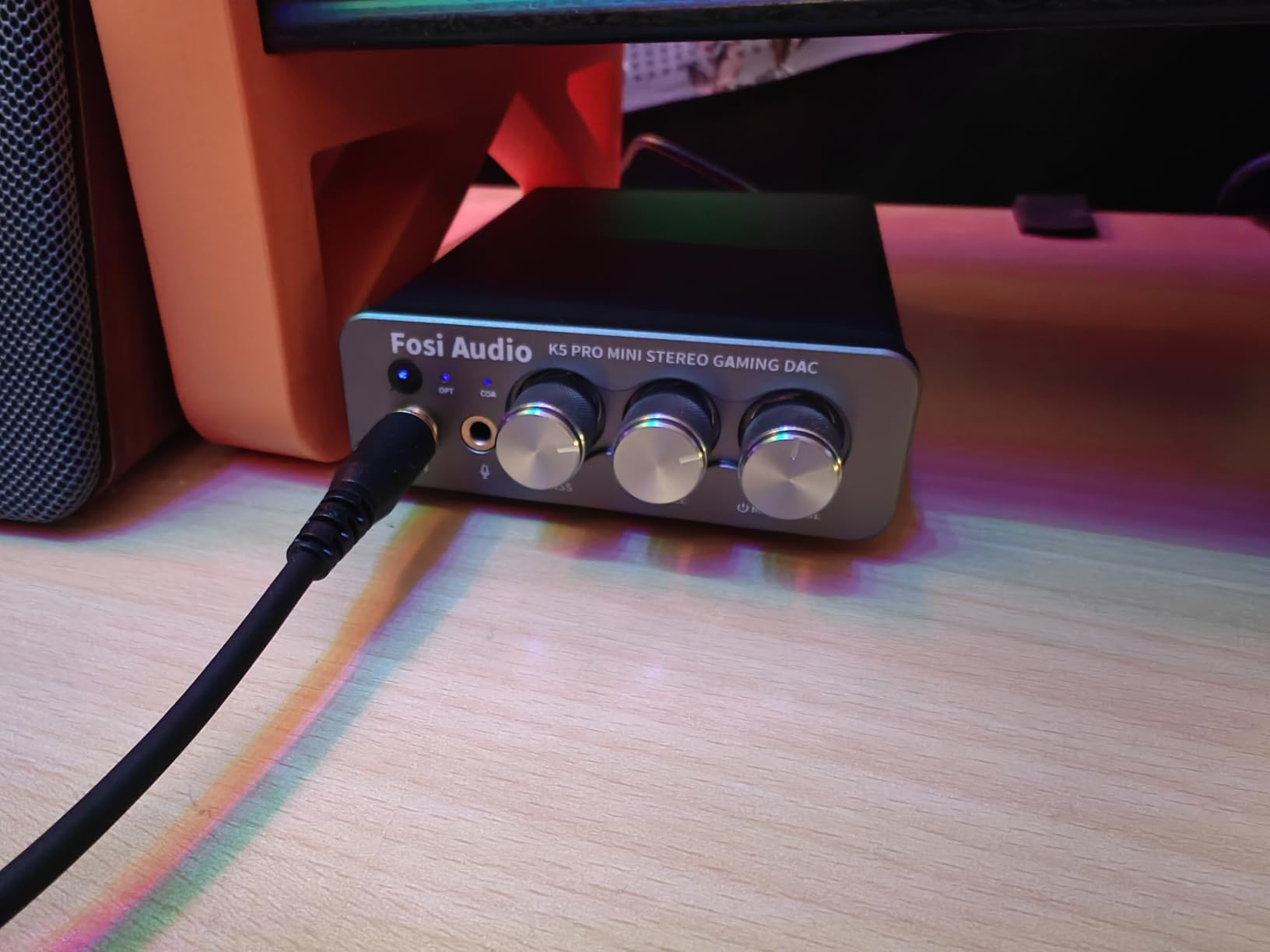 Fosi Audio K5 Pro Gaming DAC Headphone Amplifier Mini Hi-Fi Stereo Digital-to-Analog Audio Converter USB Type C/Optical/Coaxial to RCA/3.5MM AUX for PS5/PC/MAC/Computer customer photo 2