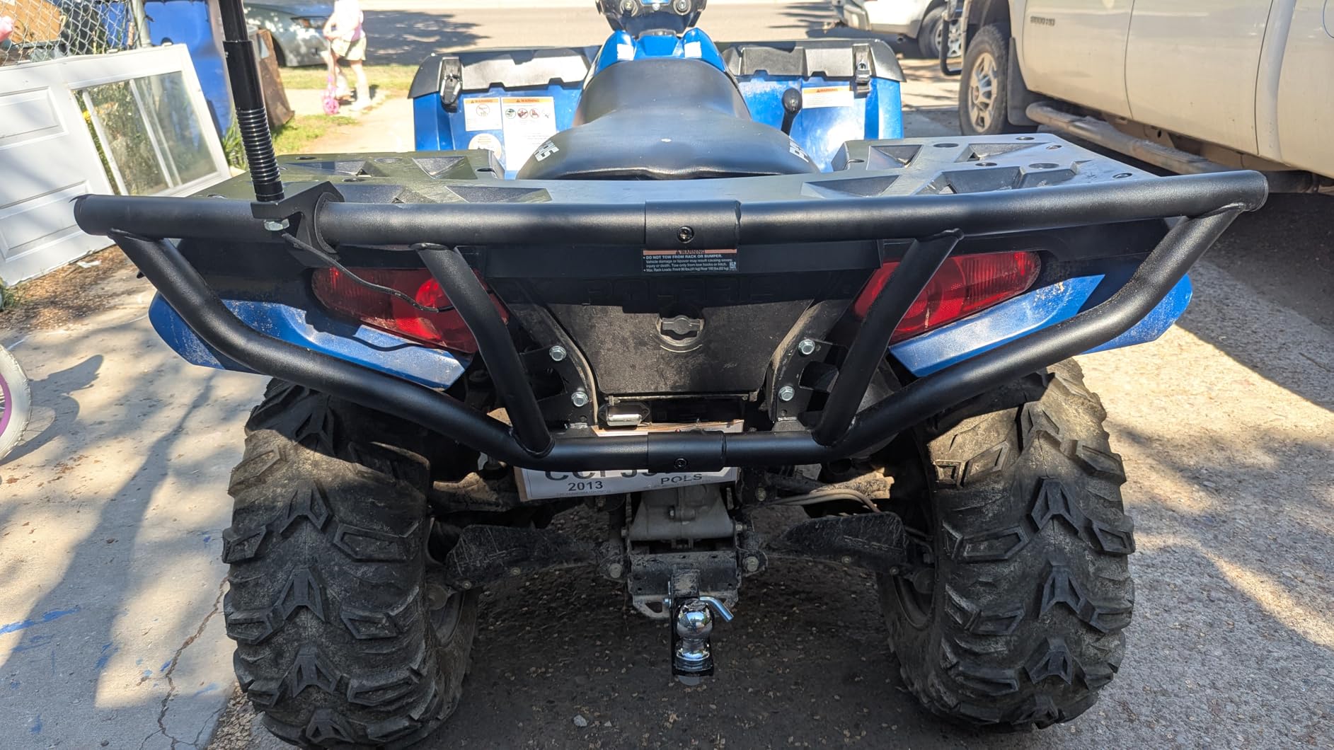A & UTV PRO Front & Rear Bumper Guard Set for Polaris Sportsman 450/570 2021-2025, Heavy Duty Brushguard Protector Accessories, Sturdy Steel Tube, Replace OEM #2884844, 2884847, Black, 2PCS customer photo 1