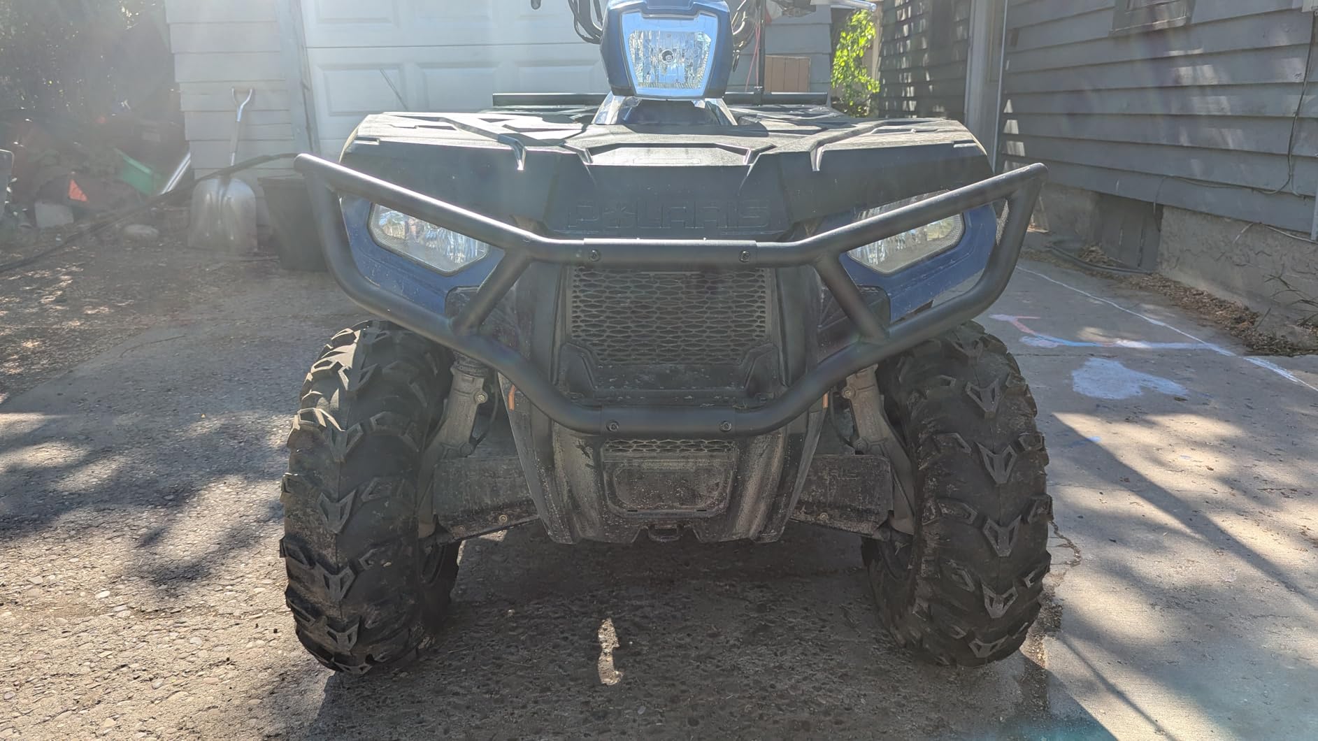 A & UTV PRO Front & Rear Bumper Guard Set for Polaris Sportsman 450/570 2021-2025, Heavy Duty Brushguard Protector Accessories, Sturdy Steel Tube, Replace OEM #2884844, 2884847, Black, 2PCS customer photo 2
