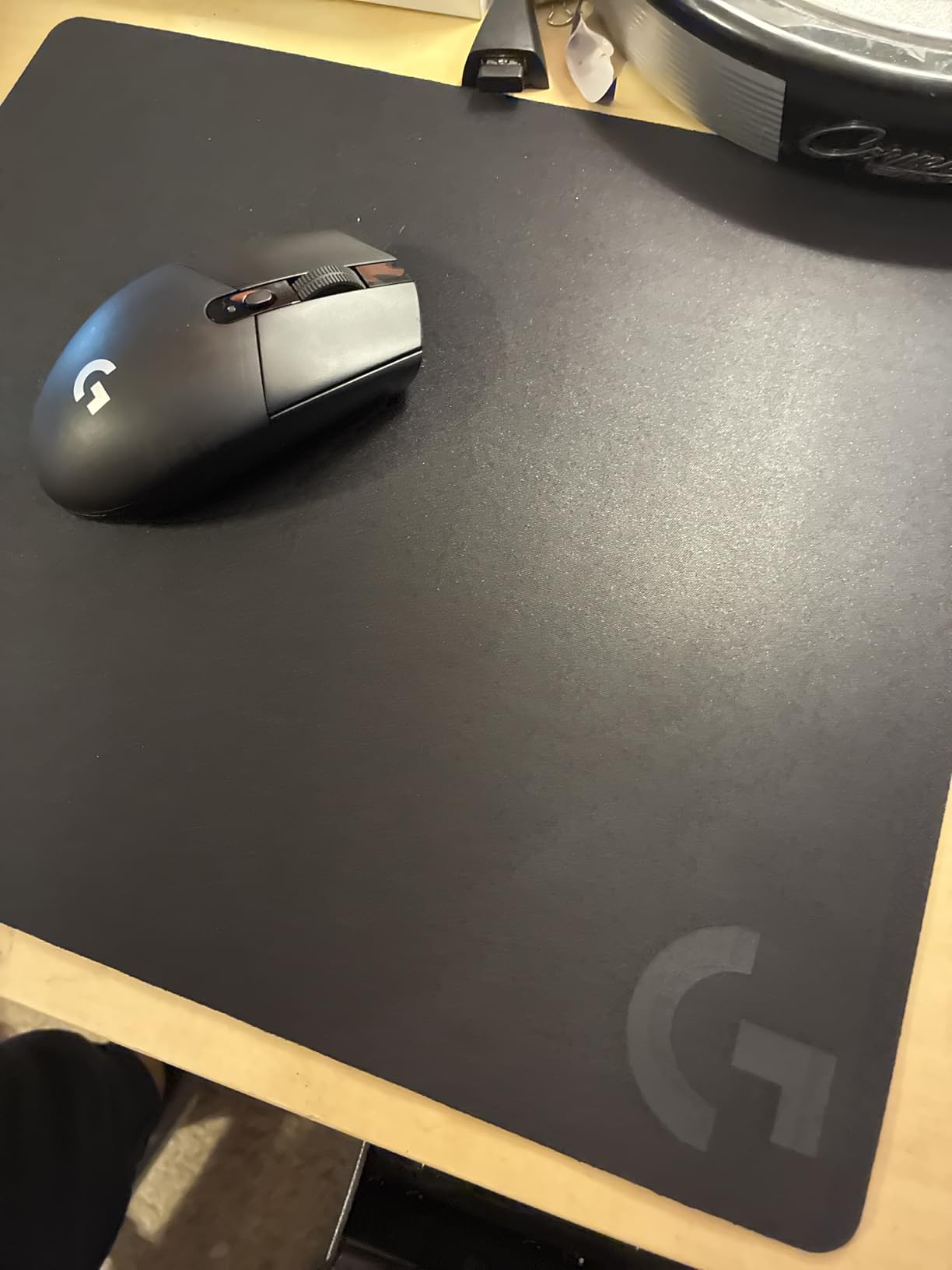 Logitech G240 Cloth Gaming Mouse Pad, Optimized for Gaming Sensors, Moderate Surface Friction, Non-Slip Mouse Mat, Mac and PC Gaming Accessories, 340 x 280 x 1 mm customer photo 1