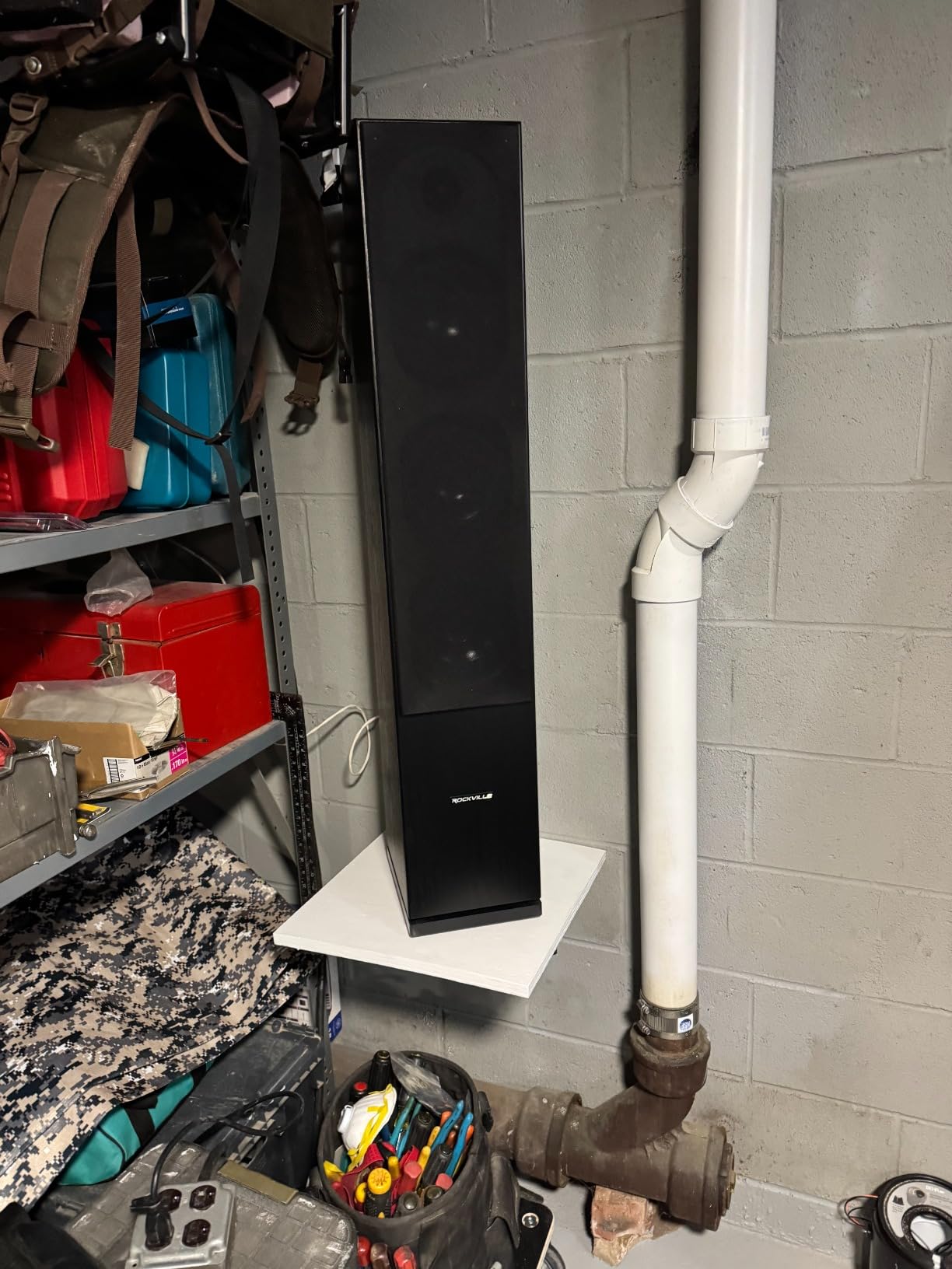 Rockville RockTower 68B 6.5-in Black 3-Way 500-Watt Peak / 125-Watt RMS Home Audio Tower Speakers with Dual Woofers, Passive 8 Ohm, 2-Piece customer photo 2