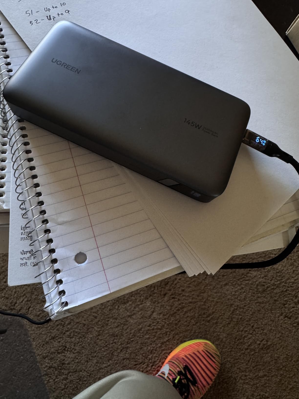 UGREEN Power Bank 25,000mAh 145W Laptop Portable Charger, Nexode 3-Port USB C PD Battery Pack, for MacBook Pro/Air, Dell XPS, iPhone 17/16/15/14, Galaxy S26 Steam Deck, iPad, and More customer photo 1