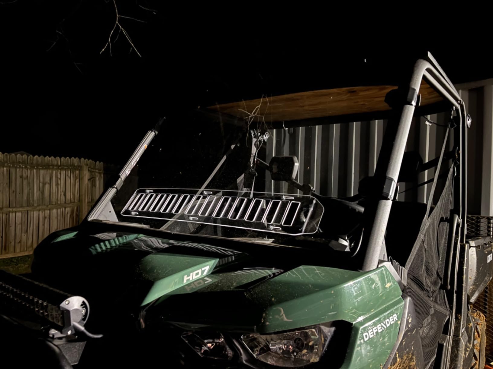 KEMIMOTO Vented Front Windshield Compatible With 2016-2025 Can-Am Defender HD5/HD8/HD10/MAX, Scratch-Resistant Hard Coated Clear Polycarbonate (With Slide-Vent) customer photo 1