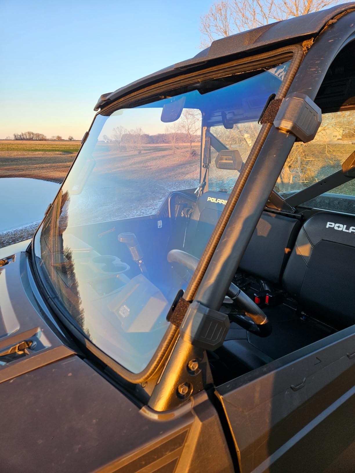 StarknightMT Full Front Windshield Compatible with Polaris Ranger XP 1000 (2017-2026), Hard Coated Clear Windscreen Fits Ranger Crew XP 1000/Diesel, Scratch Resistant Tool-Free Strap-On Install customer photo 2