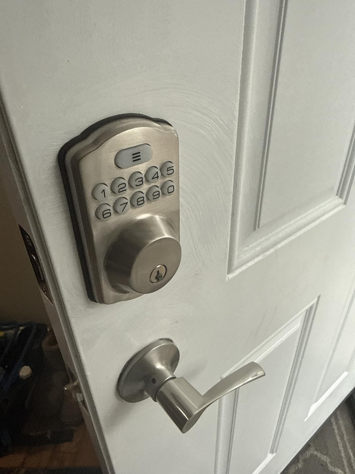 Veise Keyless Entry Door Lock with 2 Lever Handles - Electronic Keypad Deadbolt, Easy Installation Digital Smart Front Door Lock Set, Satin Nickel customer photo 2