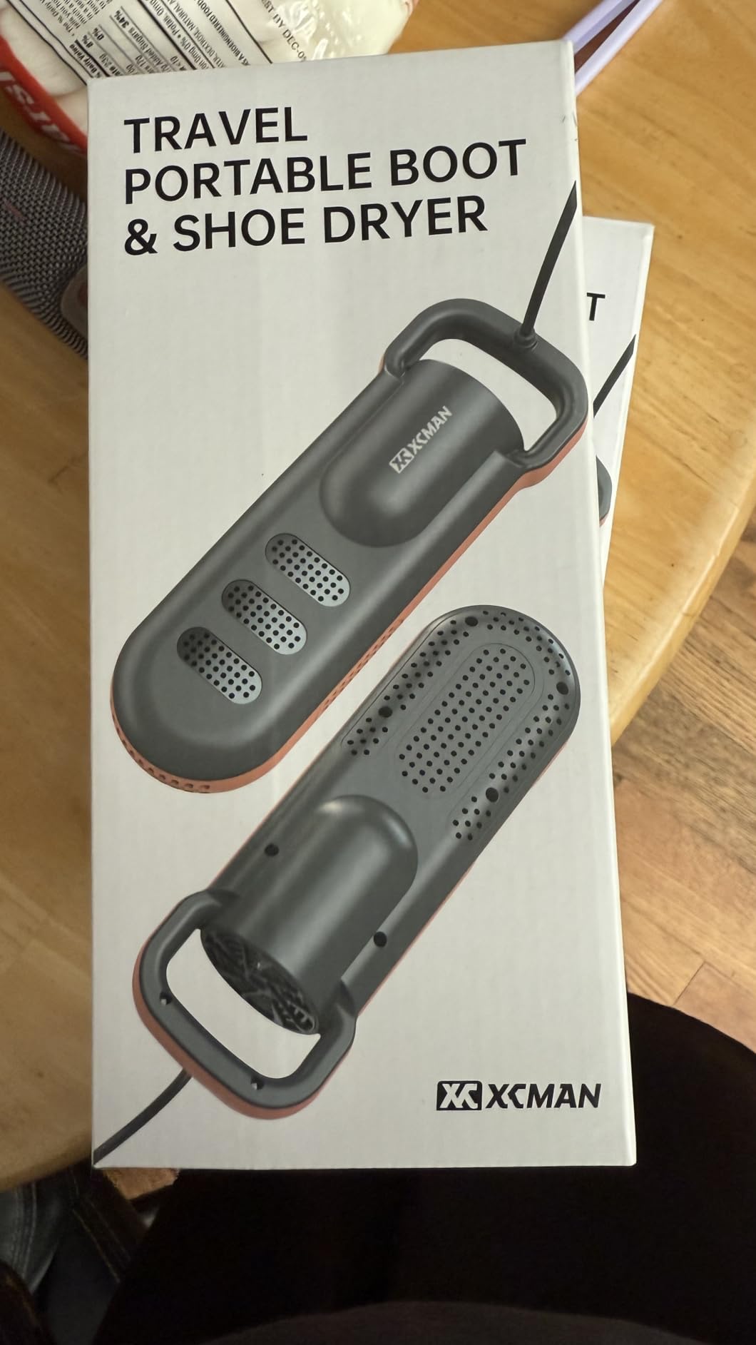 XCMAN Portable Shoe Dryers and Boot Dryer, Boot dryer for winter Boots, Work Boots, Rain Boots, Tennis Shoes, Ski Boot Liners, With integrated fan and heater-Ultra Silent | 12V DC/AC Converter| US Plug customer photo 1