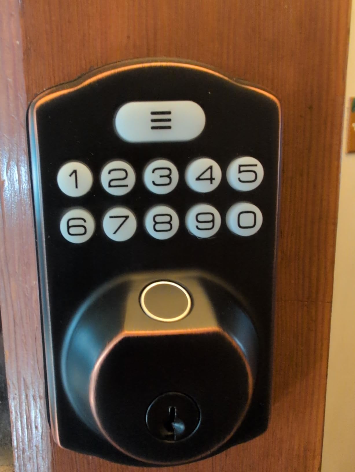 Veise KS02A Fingerprint Keyless Entry Door Lock, Auto Lock, Electronic Keypad Deadbolt for Front Door, Biometric, Anti-Peeping Password, Easy Install, Matte Black customer photo 1