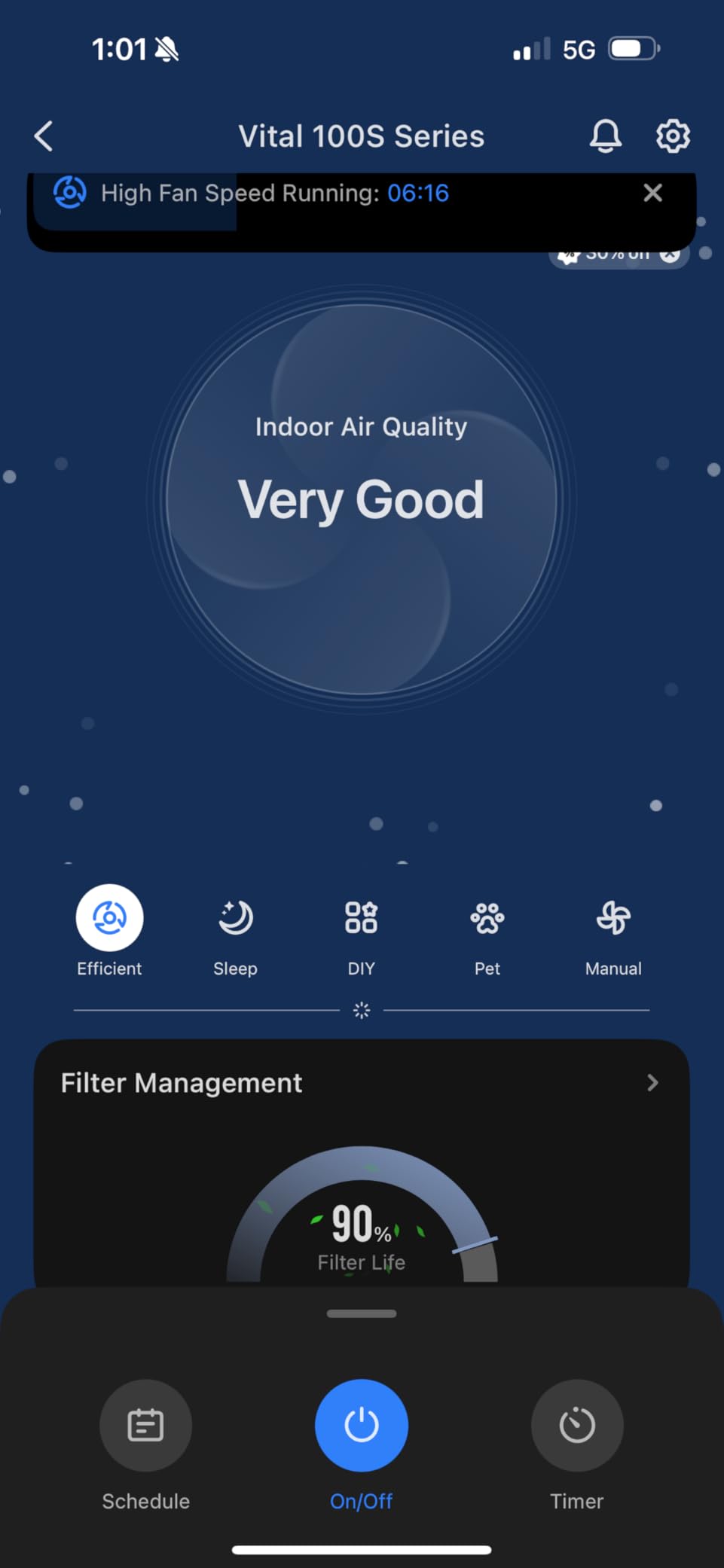 LEVOIT Air Purifier for Home Large Room Up to 1073Feet² with Air Quality Monitor, AHAM VERIFIDE, Smart WiFi, Washable Pre-Filter, HEPA Sleep Mode for Pets, Allergies, Dust, Pollen, Vital 100S-P, White customer photo 2