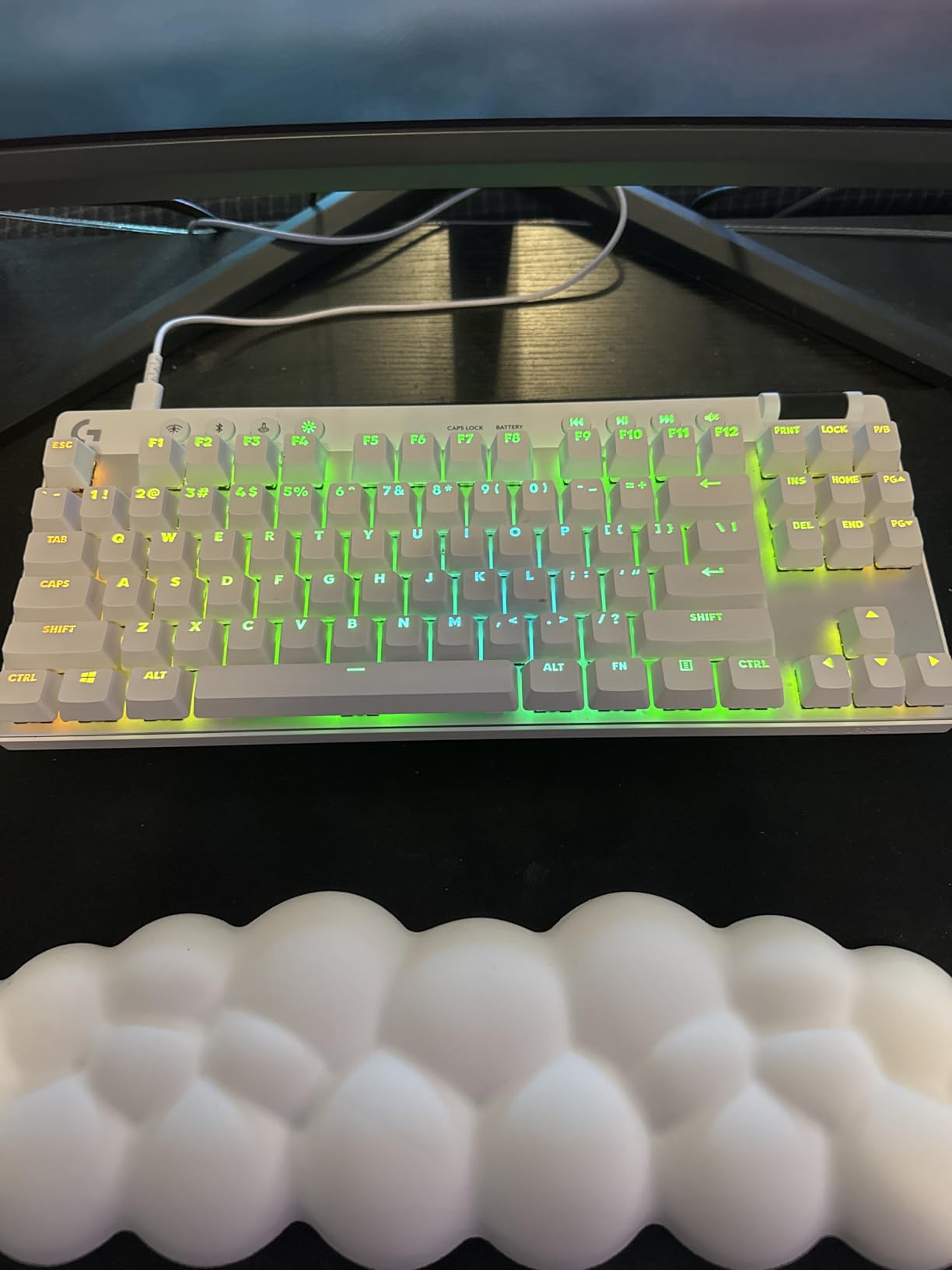 Logitech G PRO X TKL Lightspeed Wireless Gaming Keyboard, Ultra-Portable Tenkeyless Design, LIGHTSYNC RGB, PBT keycaps, Tactile Switches (GX Brown) - Black customer photo 2