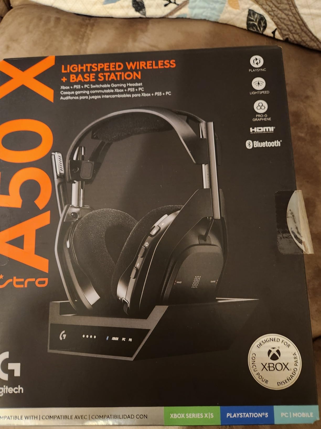 Logitech G Astro A50 X Multi-Platform Wireless Gaming Headset + Base Station for PS5/Xbox/PC: PLAYSYNC Video & Audio Switcher, HDMI 2.1 4K 120Hz VRR, <24bit/48kHz, 24hr Battery, 2.4GHz & BT - Black customer photo 2