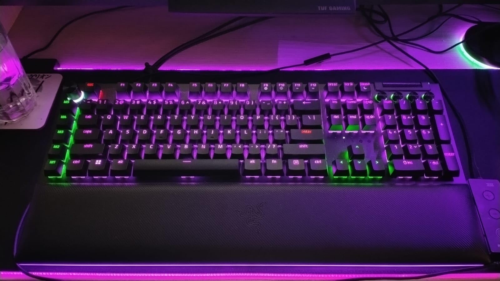 Razer BlackWidow V4 Pro Wired Mechanical Gaming Keyboard: Green Switches Tactile & Clicky - Doubleshot ABS Keycaps - Command Dial - Chroma RGB - Magnetic Wrist Rest - Snap Tap customer photo 2