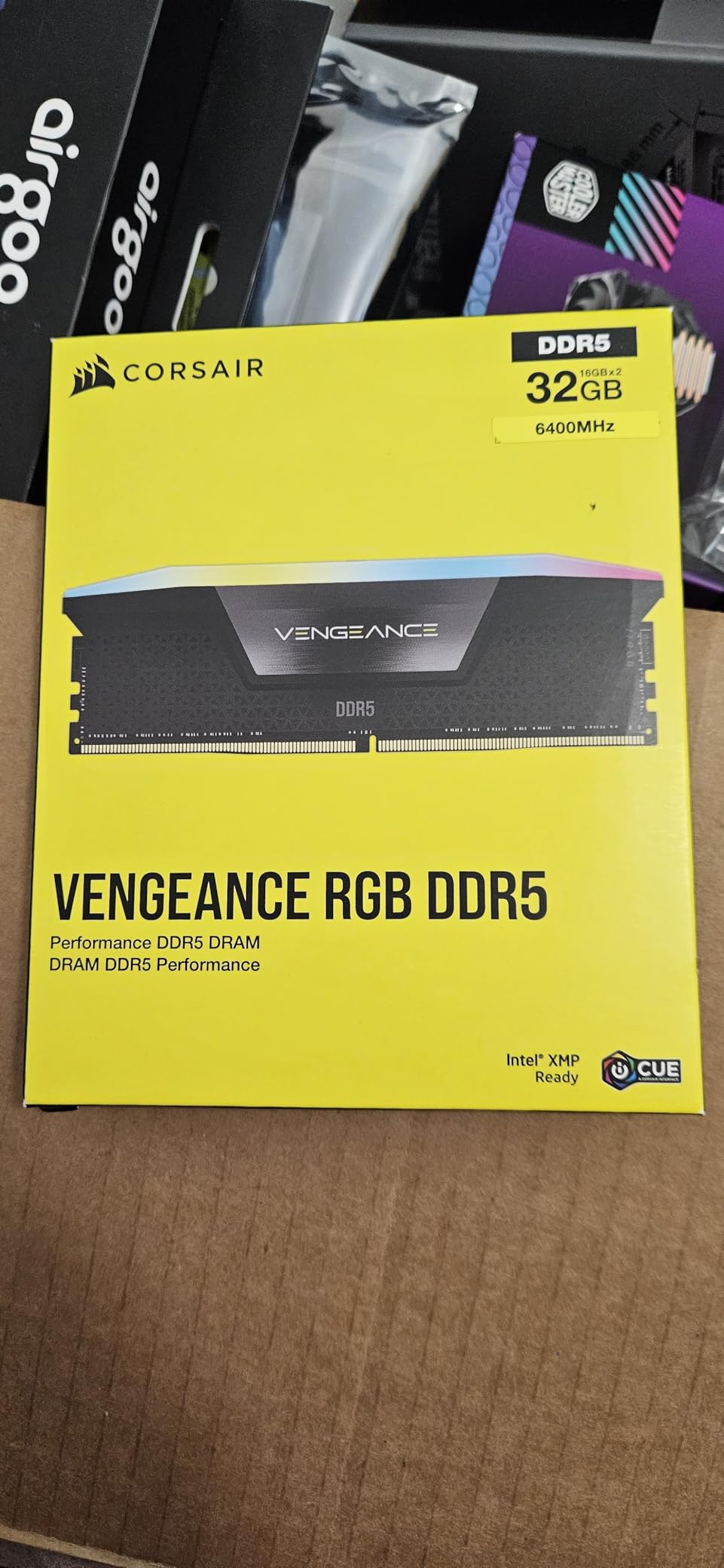 CORSAIR VENGEANCE RGB DDR5 RAM 32GB (2x16GB) 6400MHz CL36-48-48-104 1.35V Intel XMP 3.0 Desktop Computer Memory - Black (CMH32GX5M2B6400C36) customer photo 2