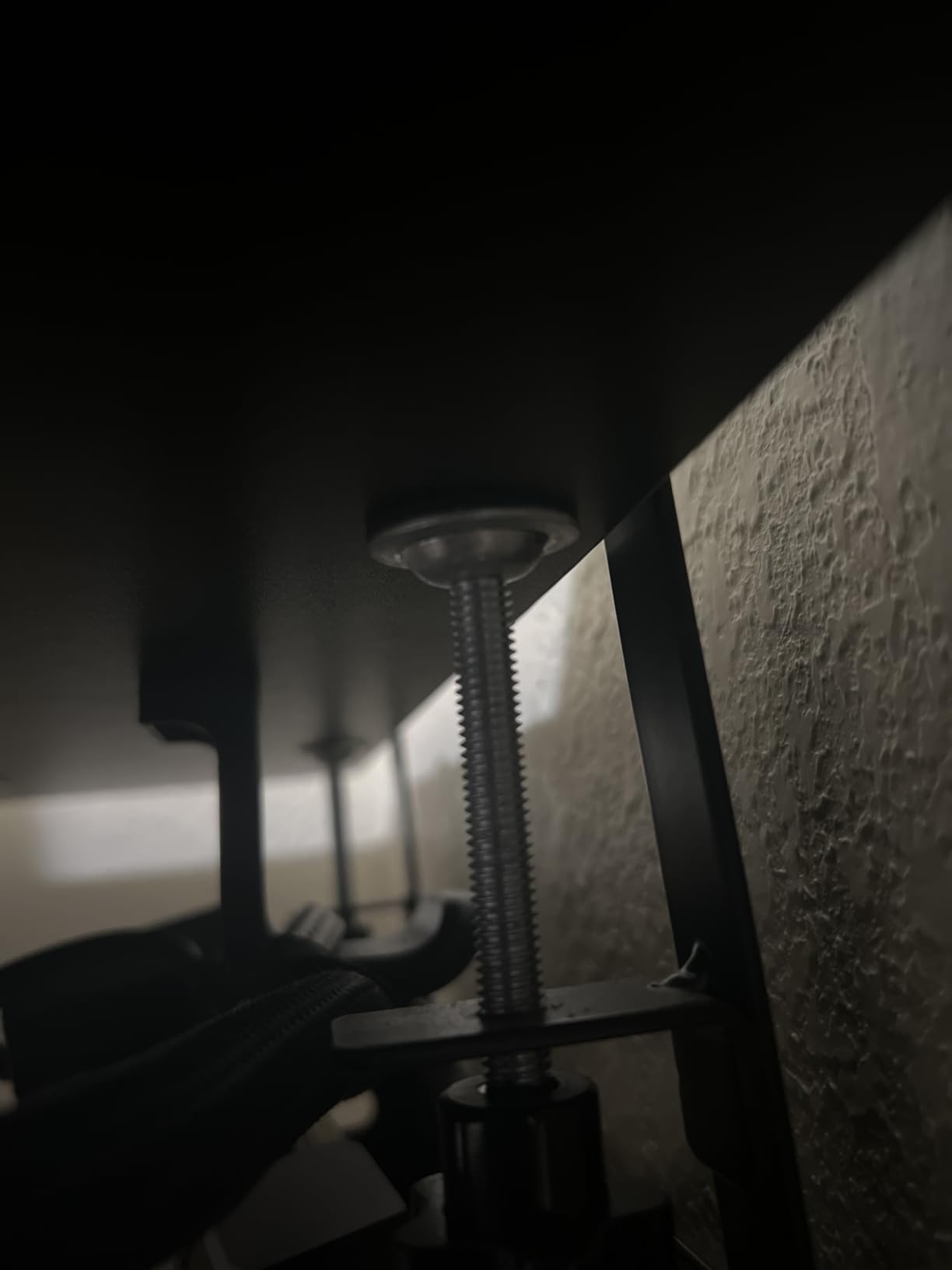 Under Desk Cable Management Tray No Drill, Metal Mesh Cable Management Under Desk with Clamp Mount, 2 Hole Cable Tray with Wire Management and Cord Organizer for Home Office Standing Desk customer photo 1