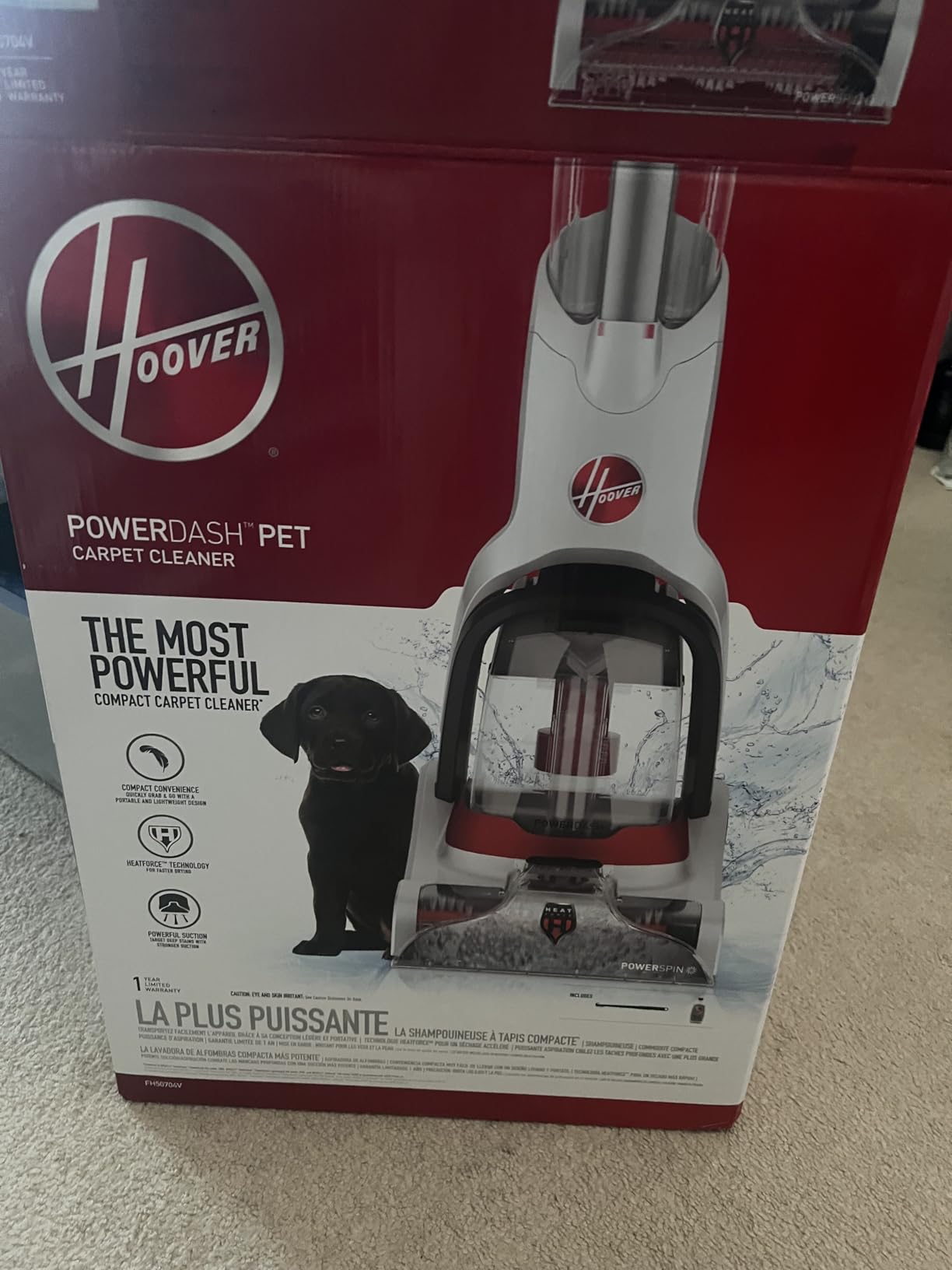 Hoover PowerDash Pet+ Compact Carpet Cleaner Machine, Lightweight Carpet Shampooer Machine, Pair with a Hoover Carpet Cleaner Solution for a Bright, Refreshed Home customer photo 1